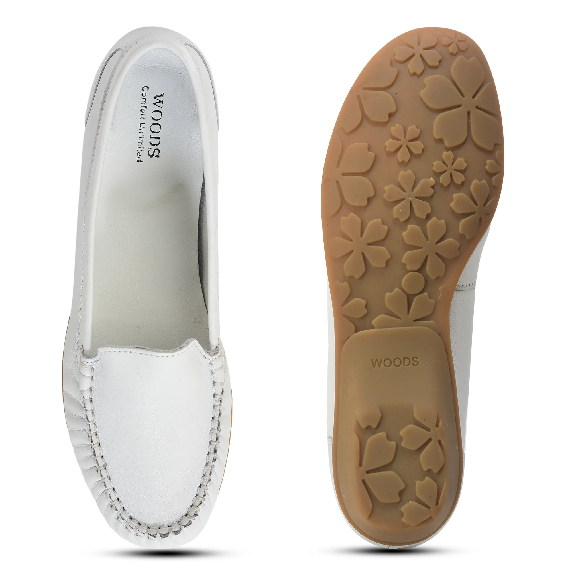 Ultra Soft White Belly Shoes for Ladies - Thumbnail 6