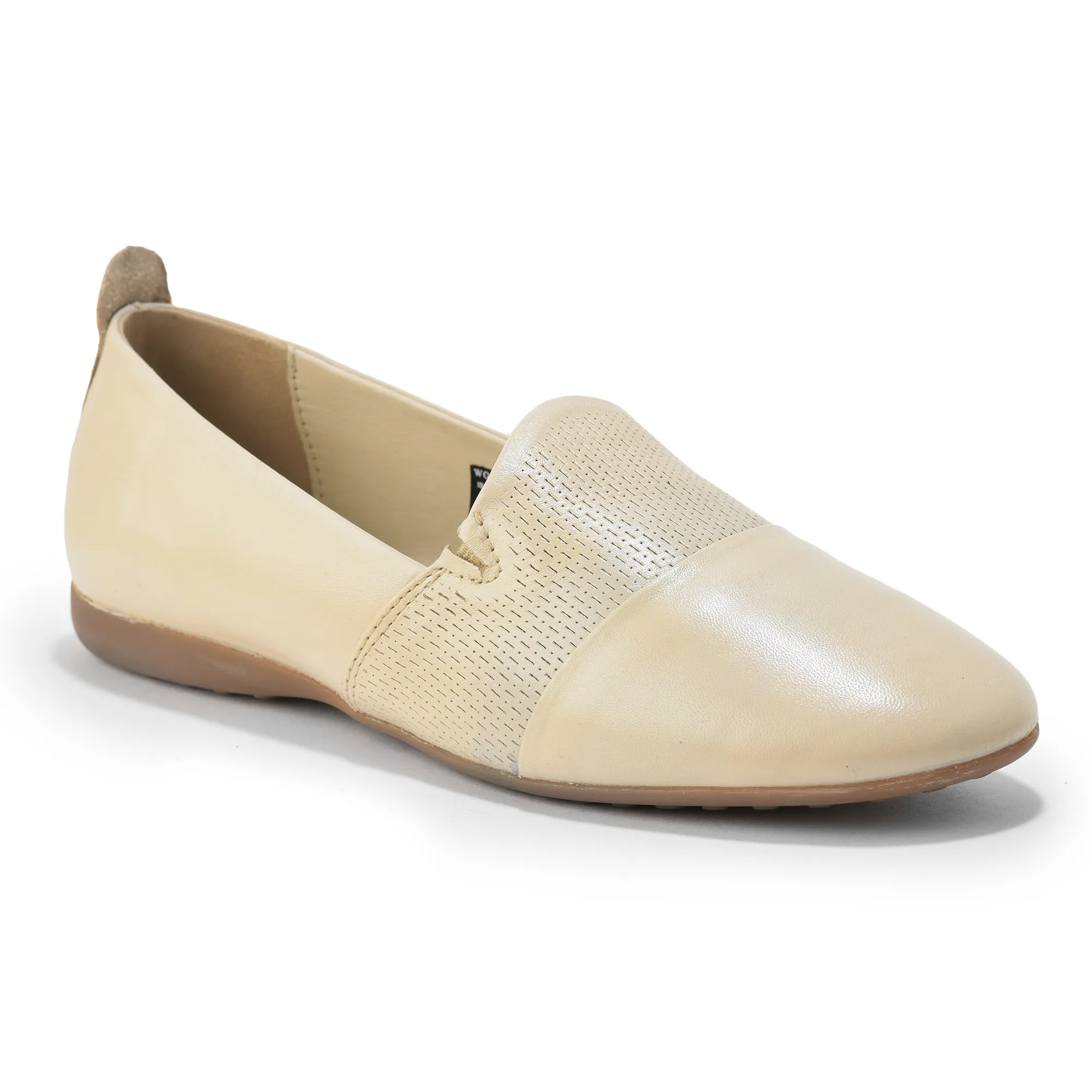 Woods Beige Ladies Belly Shoes - Thumbnail 8