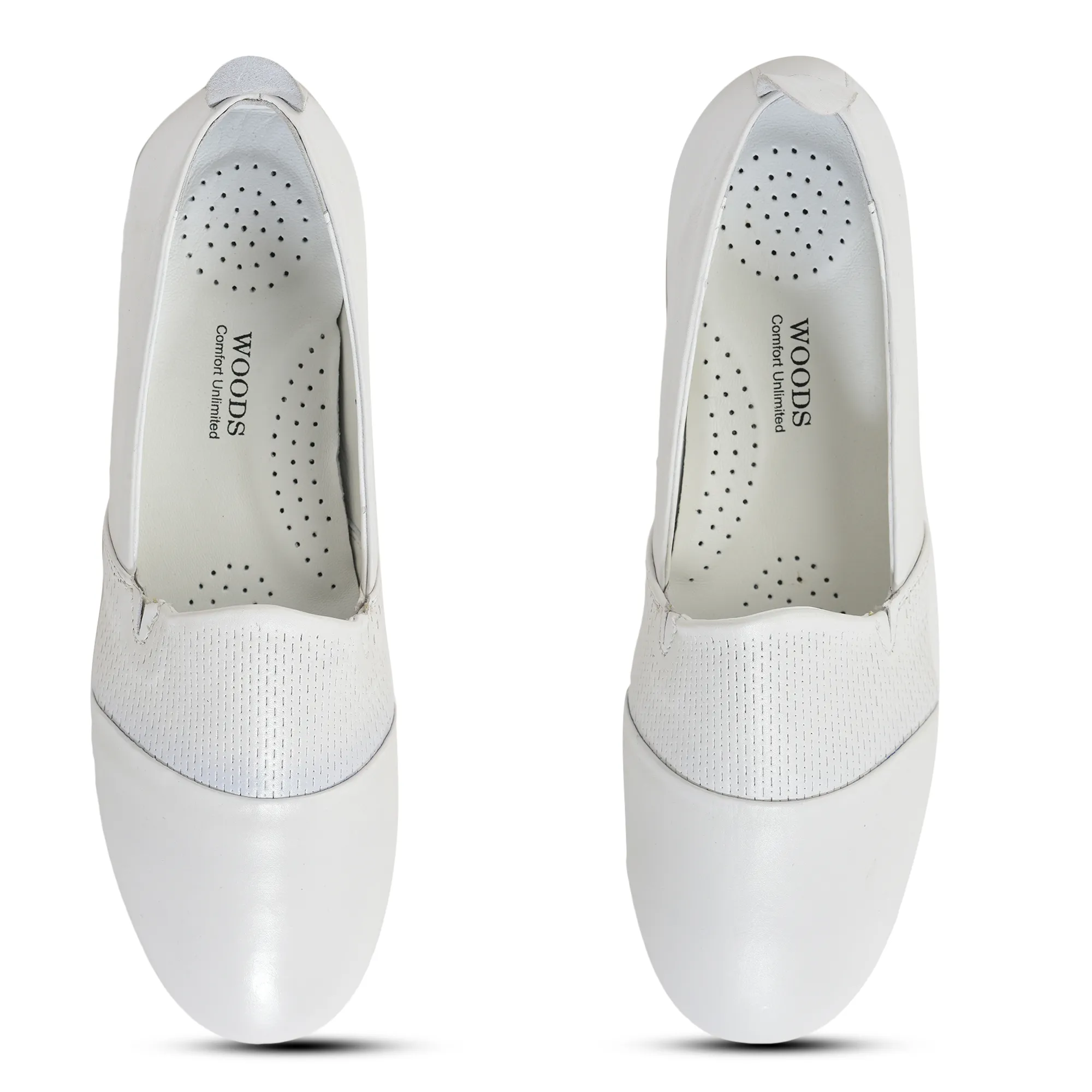Woods White Ladies Belly Shoes - Thumbnail 2