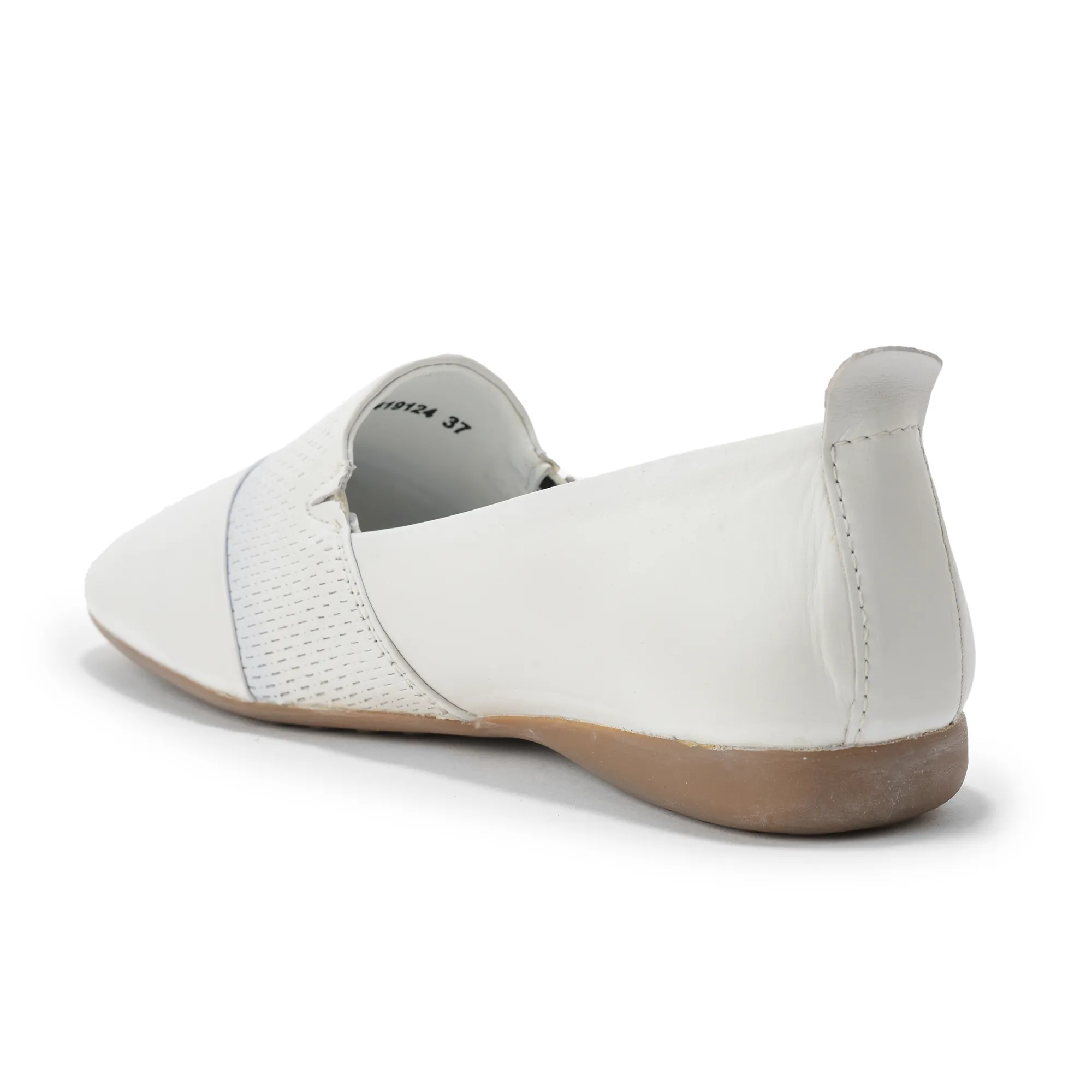 Woods White Ladies Belly Shoes - Thumbnail 4