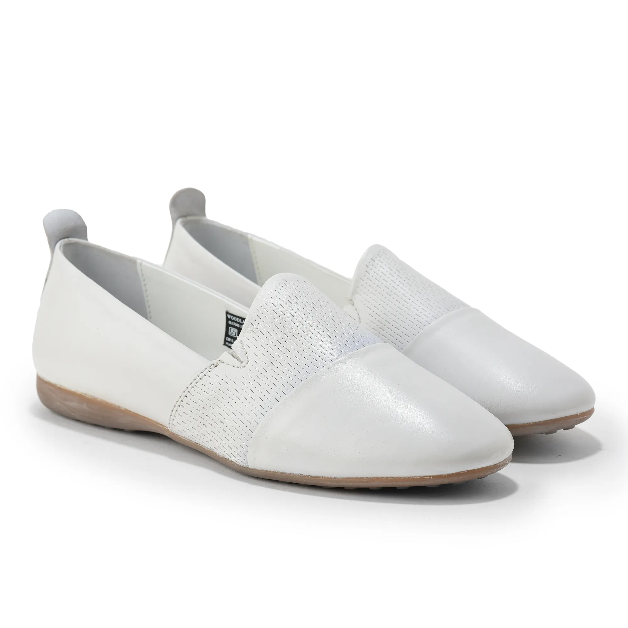 Woods White Ladies Belly Shoes - Thumbnail 5
