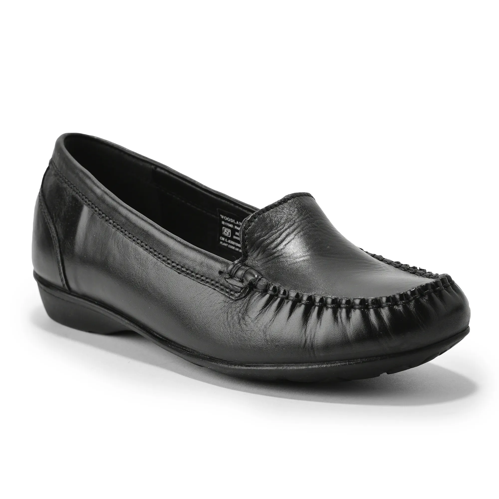Woods Ladies Bally Black Nappa Leather Slip-On Shoes - Thumbnail 8