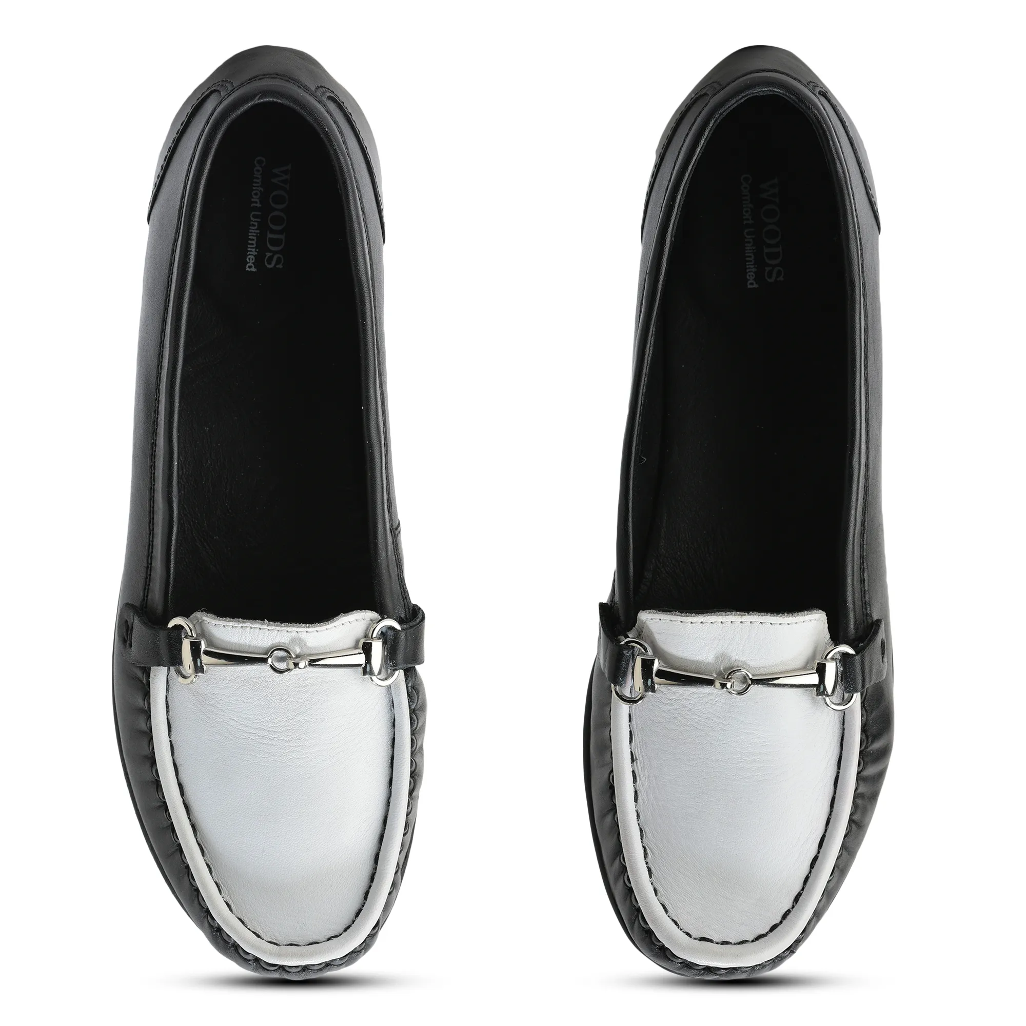 Woods Ladies Black Nappa Loafers - Thumbnail 2
