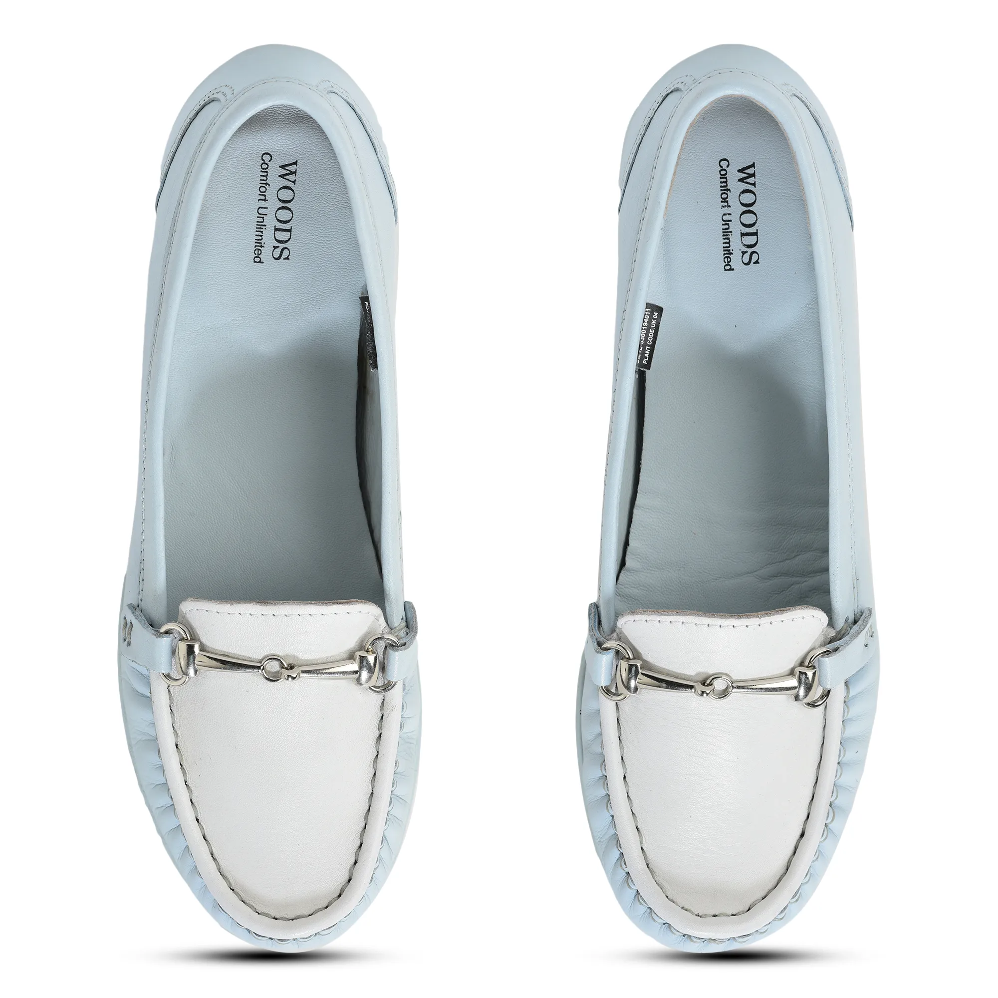 Woods Ladies Sky Blue Nappa Loafers - Thumbnail 2