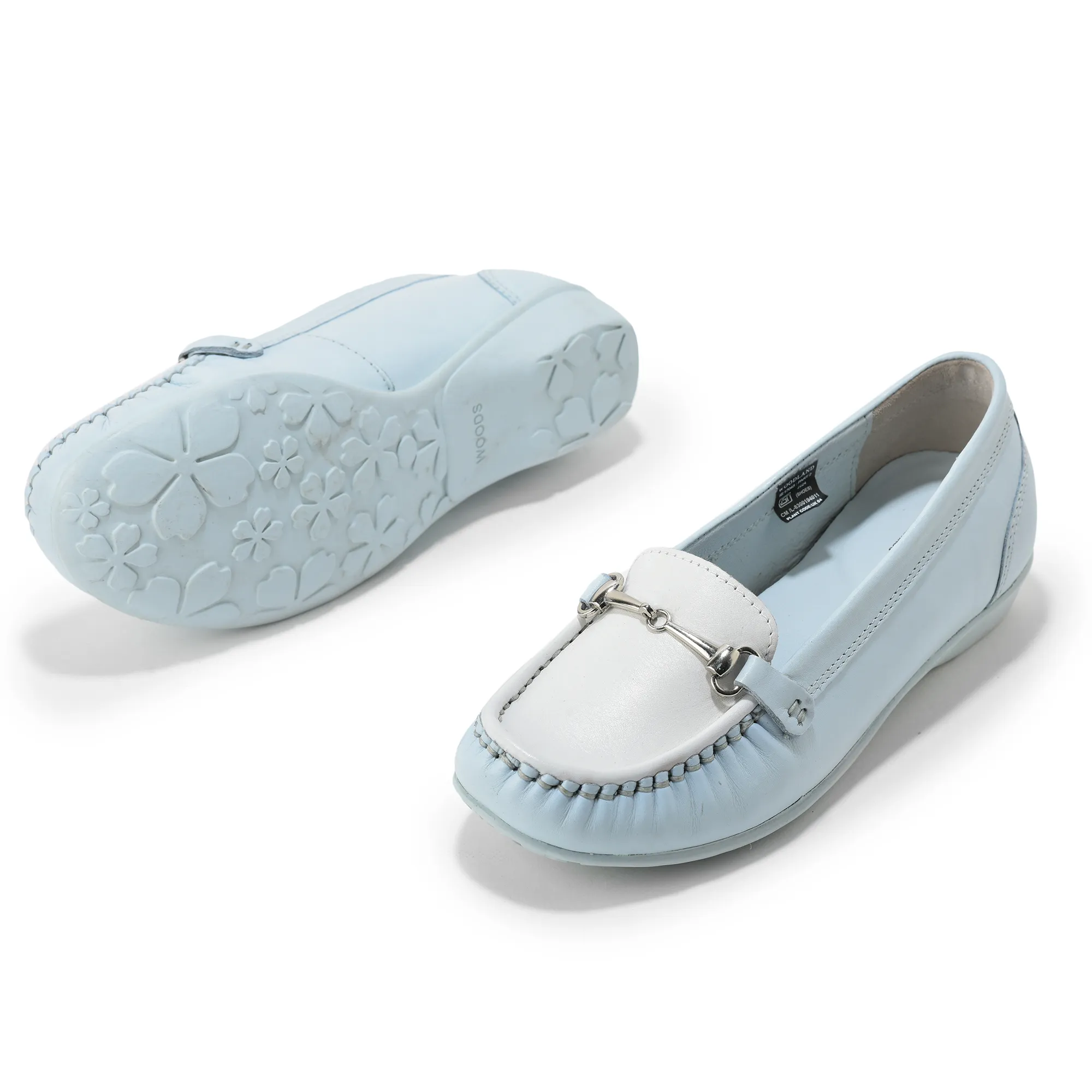 Woods Ladies Sky Blue Nappa Loafers - Thumbnail 3