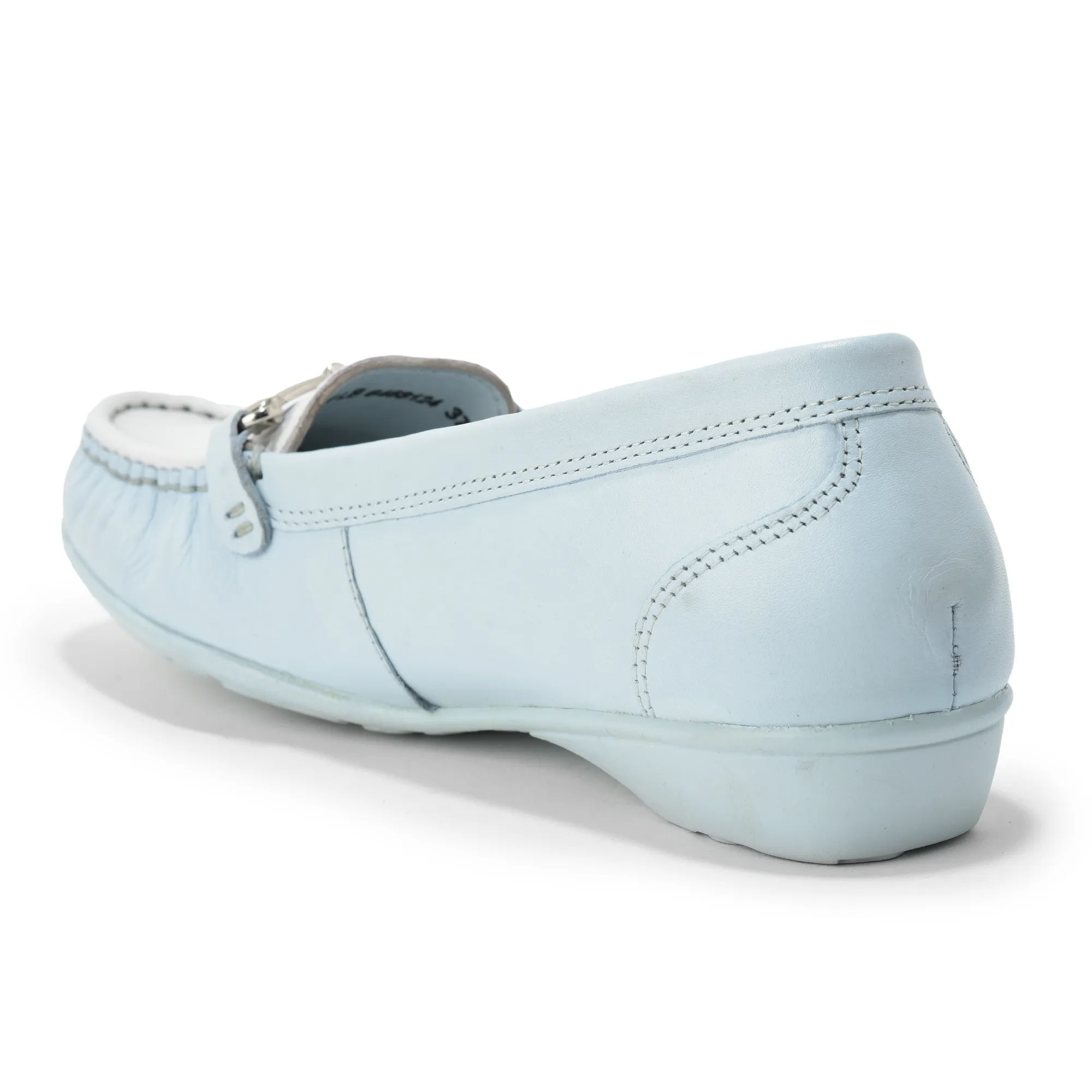 Woods Ladies Sky Blue Nappa Loafers - Thumbnail 4