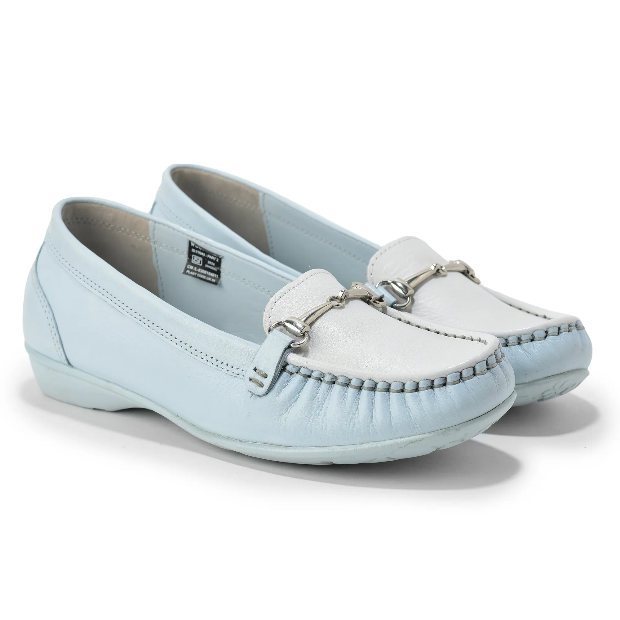 Woods Ladies Sky Blue Nappa Loafers - Thumbnail 5