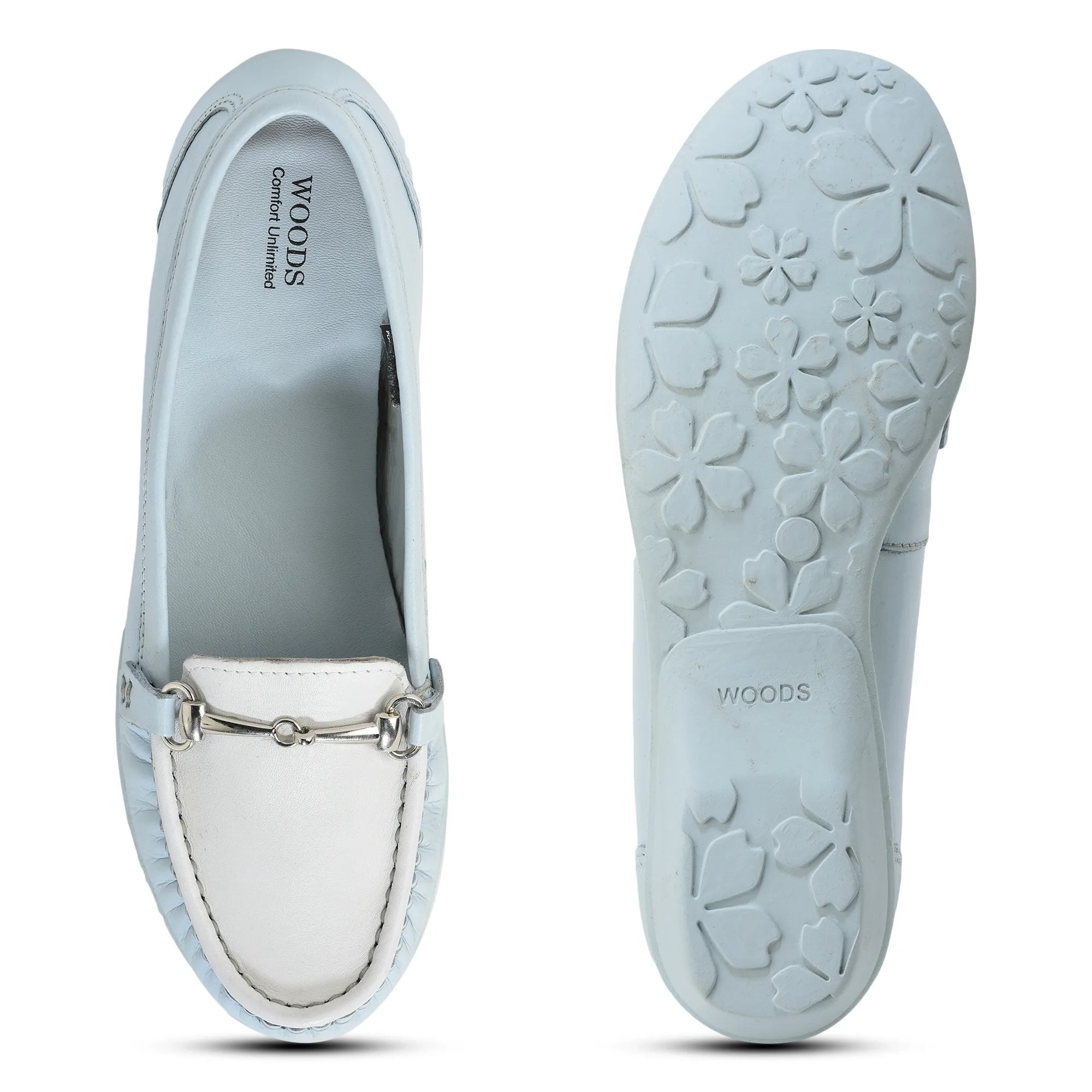 Woods Ladies Sky Blue Nappa Loafers - Thumbnail 6