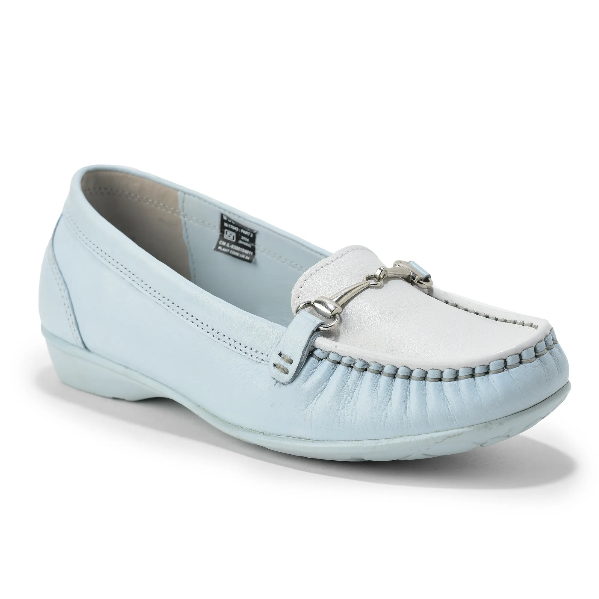 Woods Ladies Sky Blue Nappa Loafers - Thumbnail 7