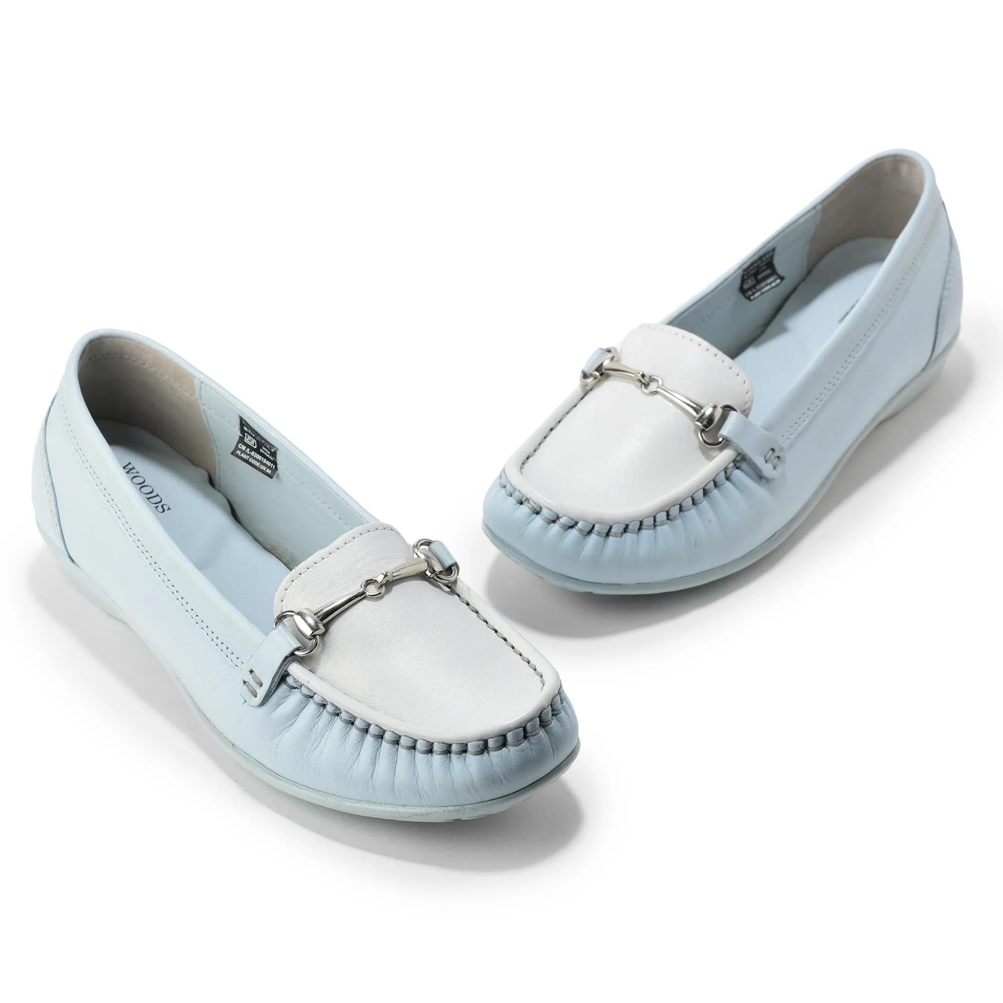Woods Ladies Sky Blue Nappa Loafers - Thumbnail 8