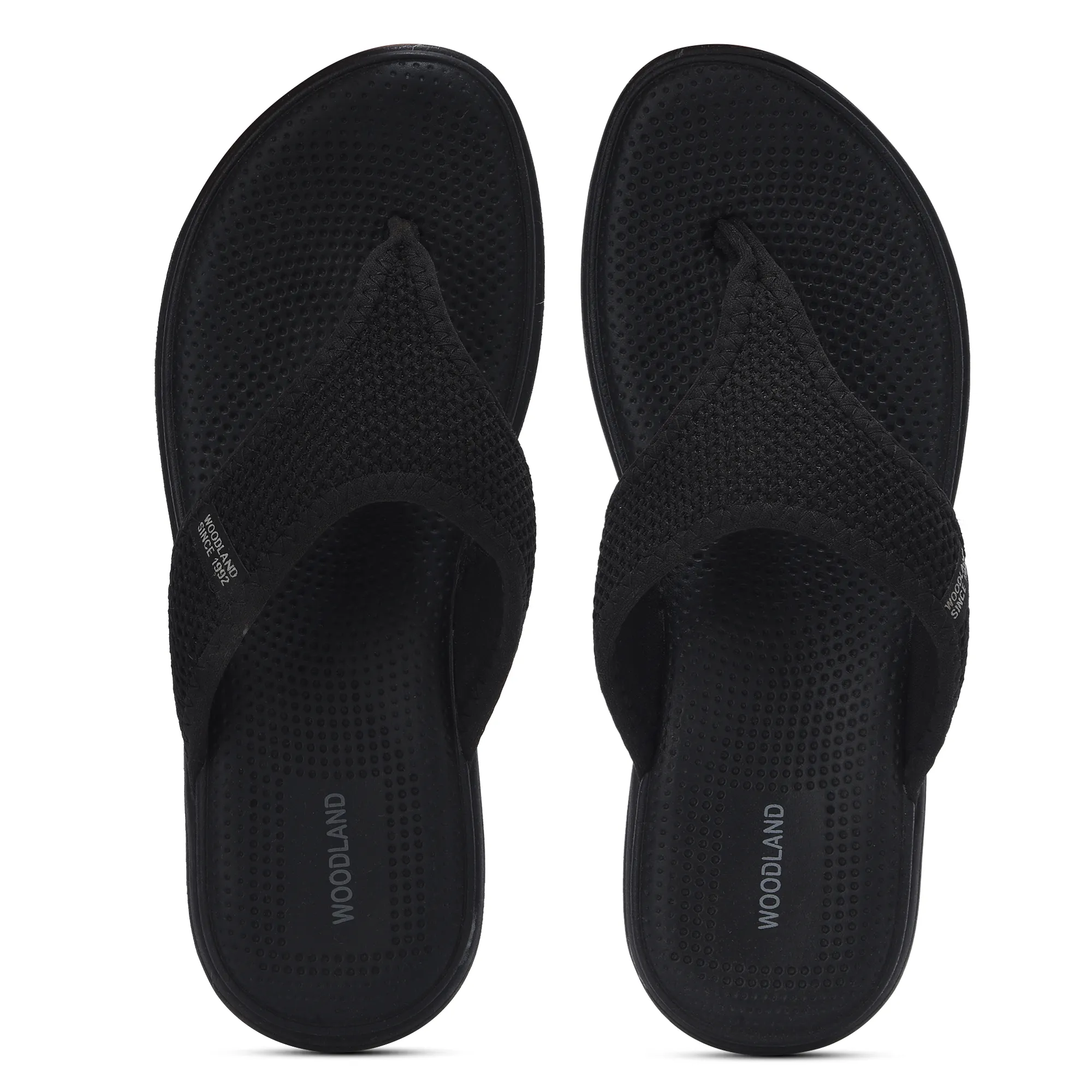 Women Black  Sports Slippers - Thumbnail 4