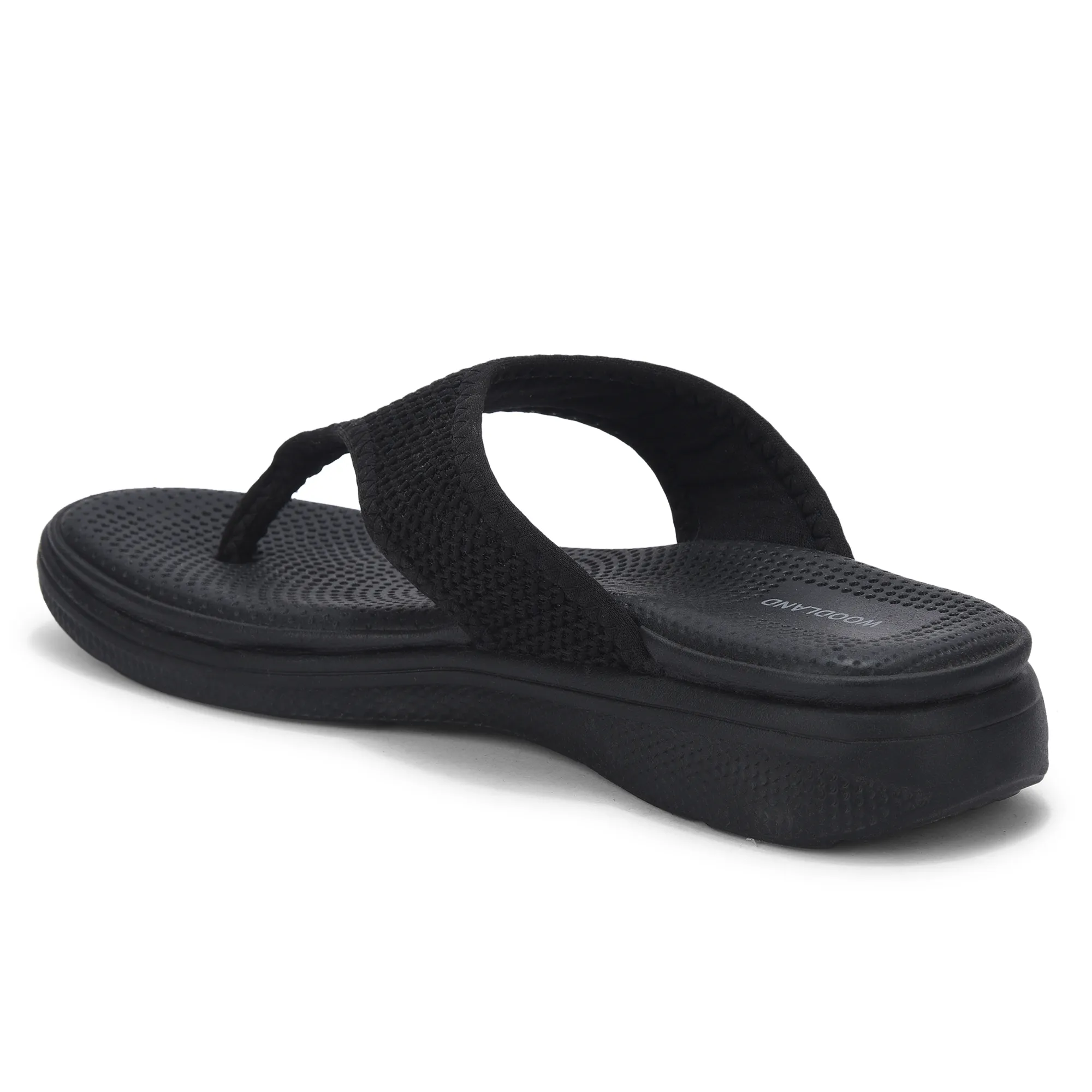 Women Black  Sports Slippers - Thumbnail 6