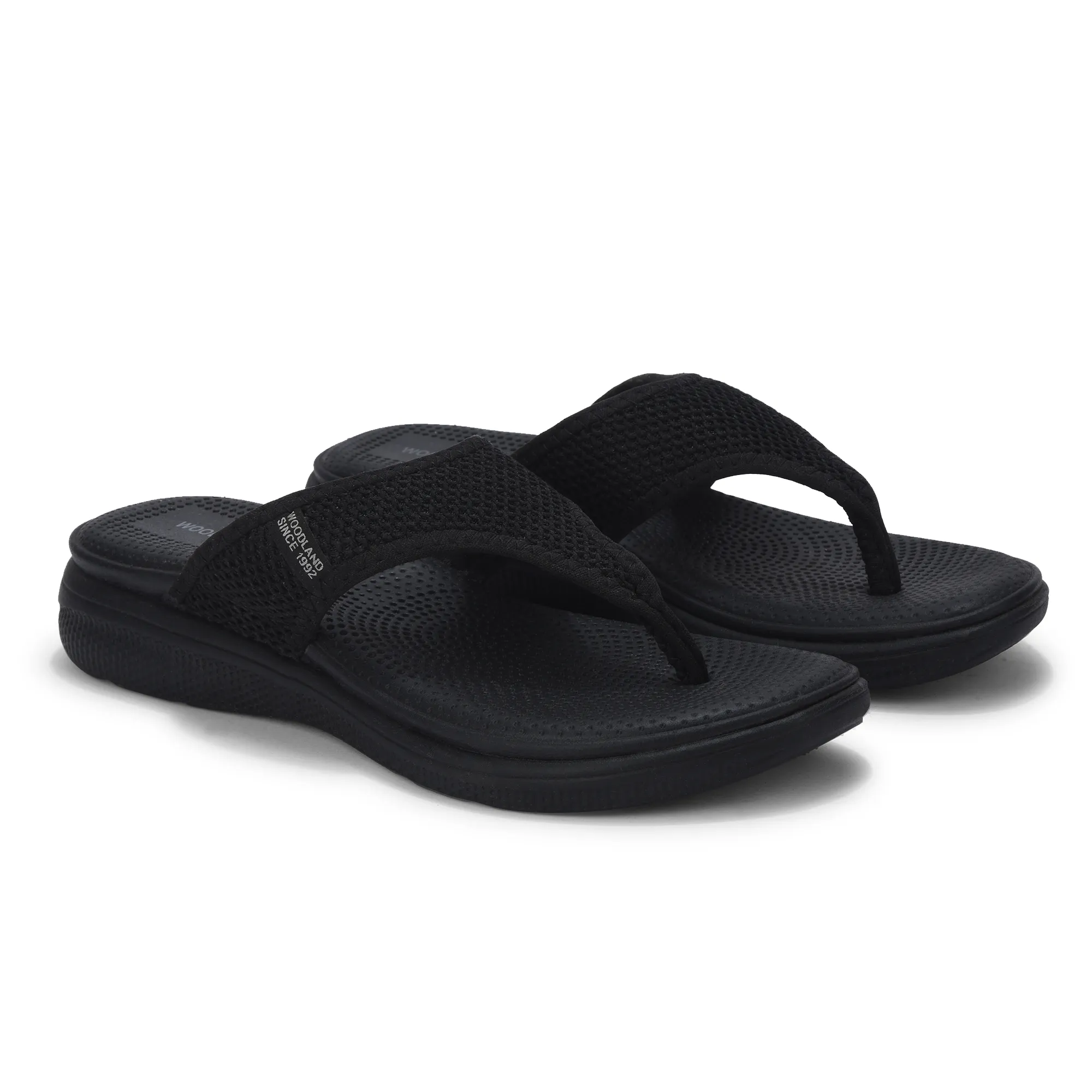 Women Black  Sports Slippers - Thumbnail 7