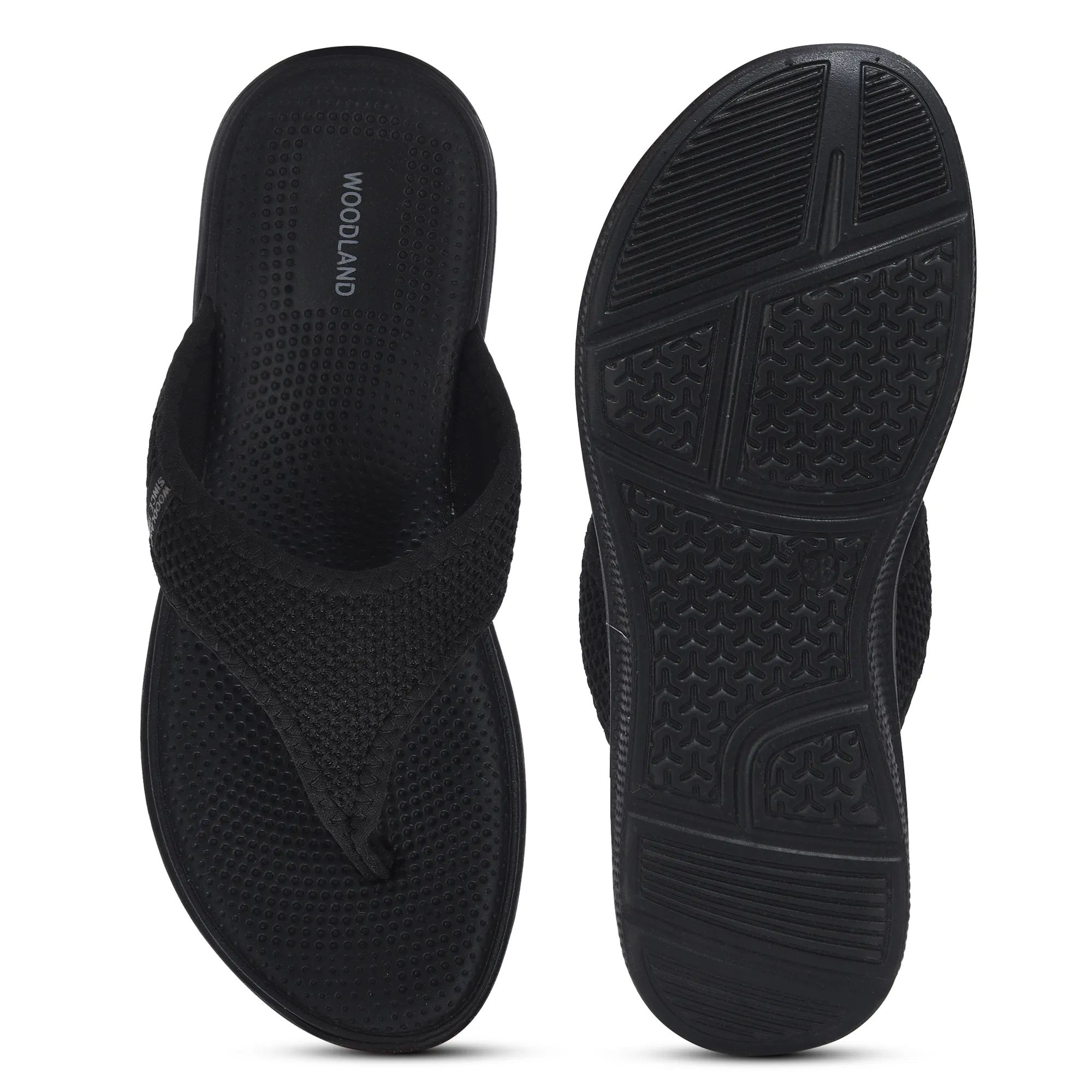Women Black  Sports Slippers - Thumbnail 8
