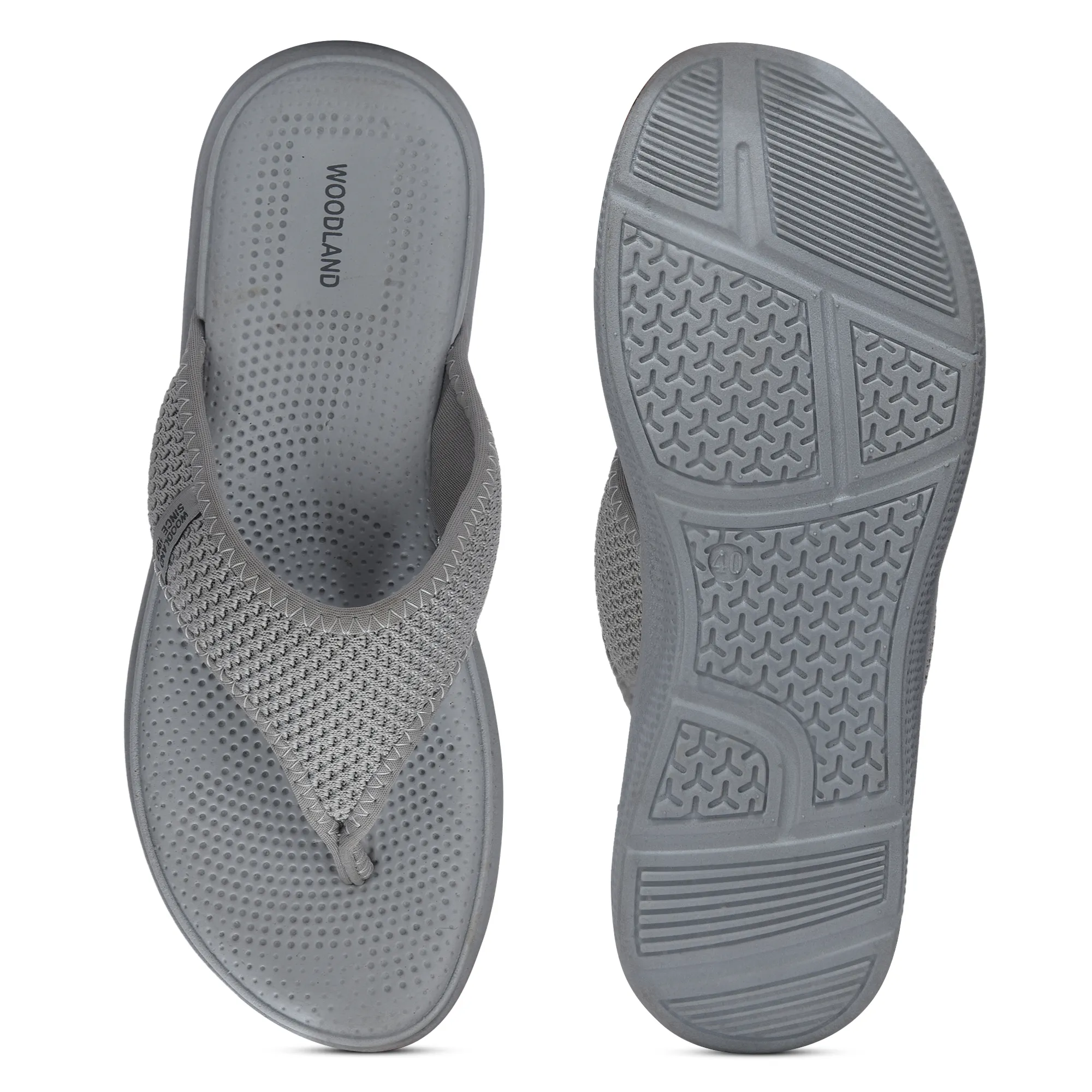 Women Grey Sports Slippers - Thumbnail 8