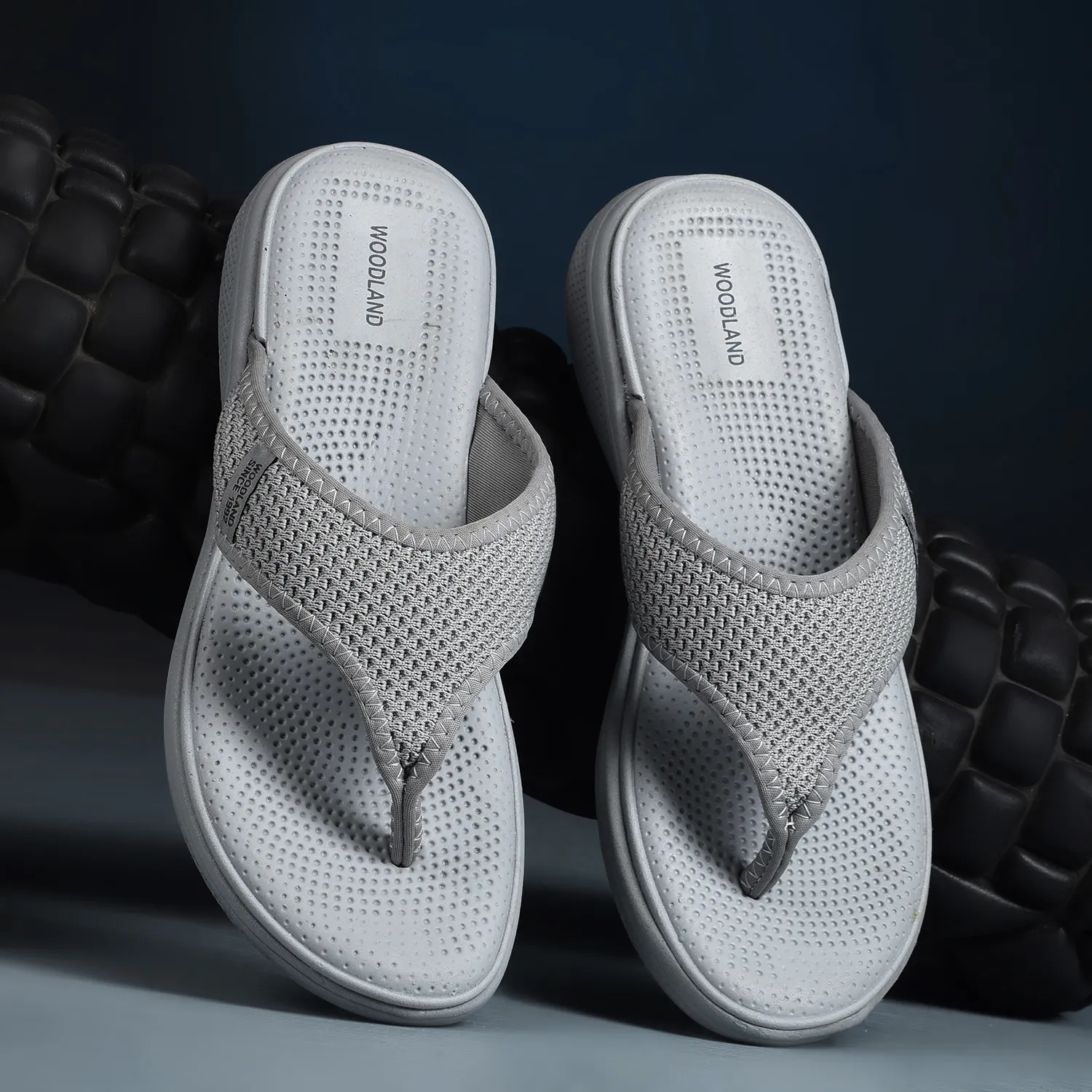 Women Grey Sports Slippers - Thumbnail 9