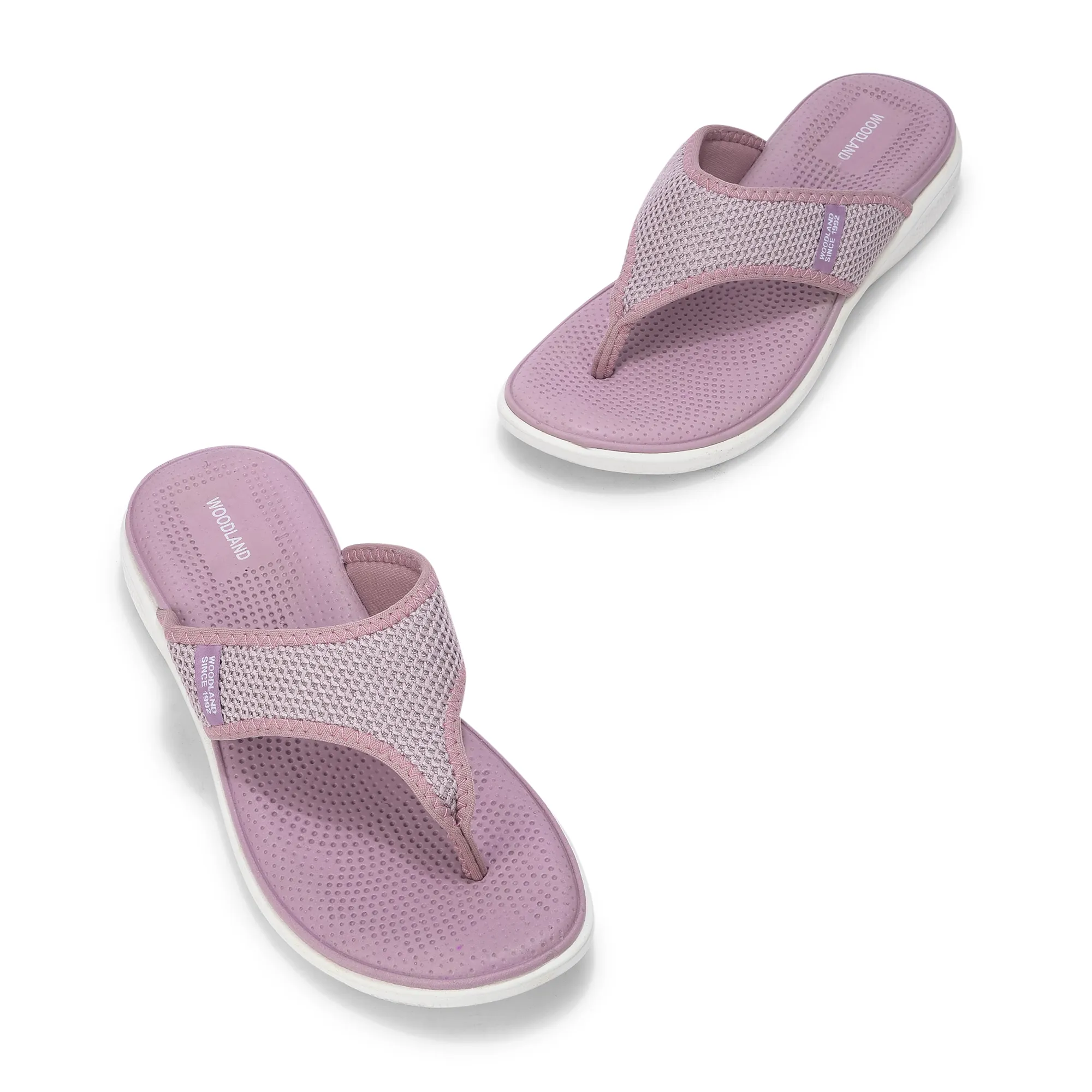 Women Pink Sports Slippers - Thumbnail 2
