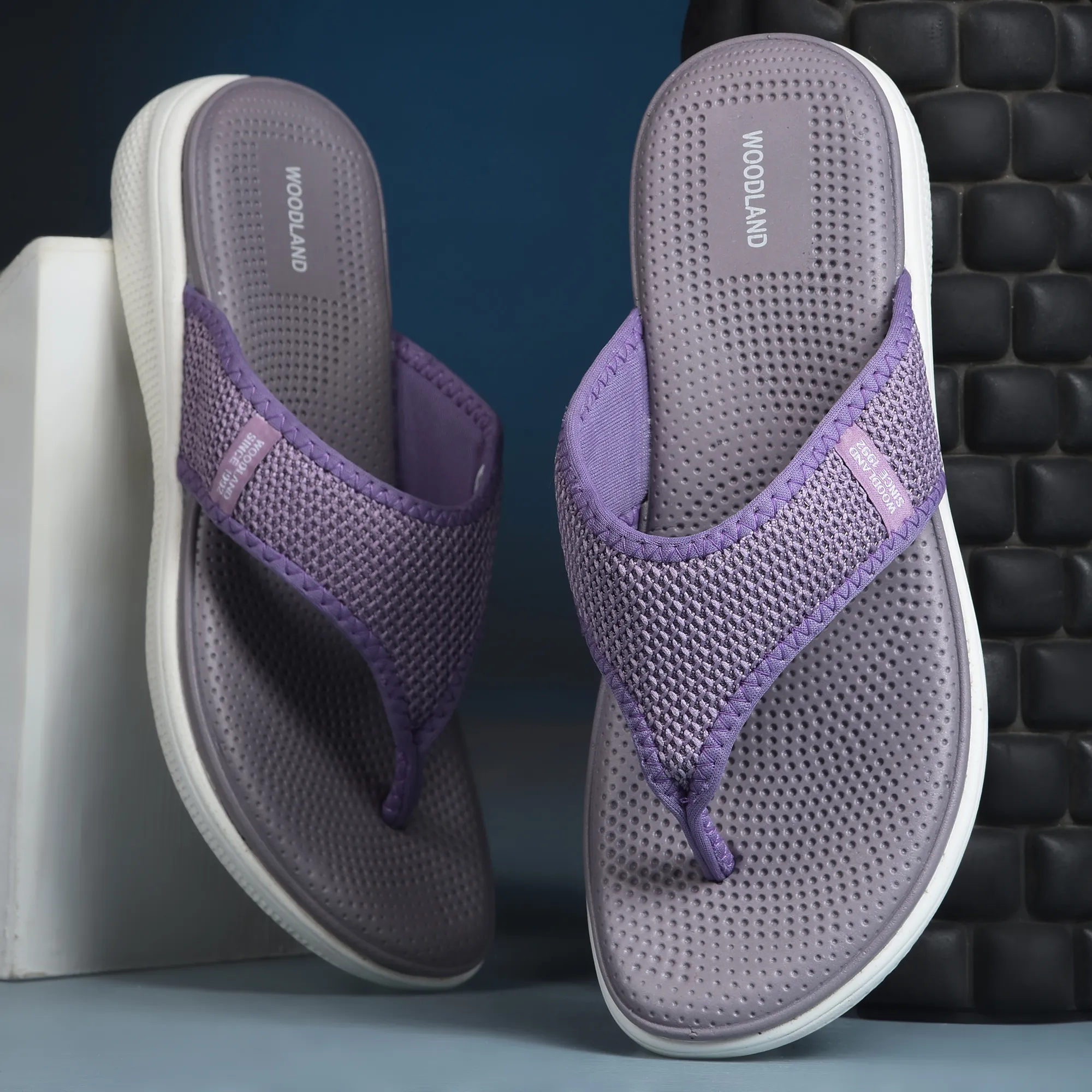 Women Purple Sports Slippers - Thumbnail 9