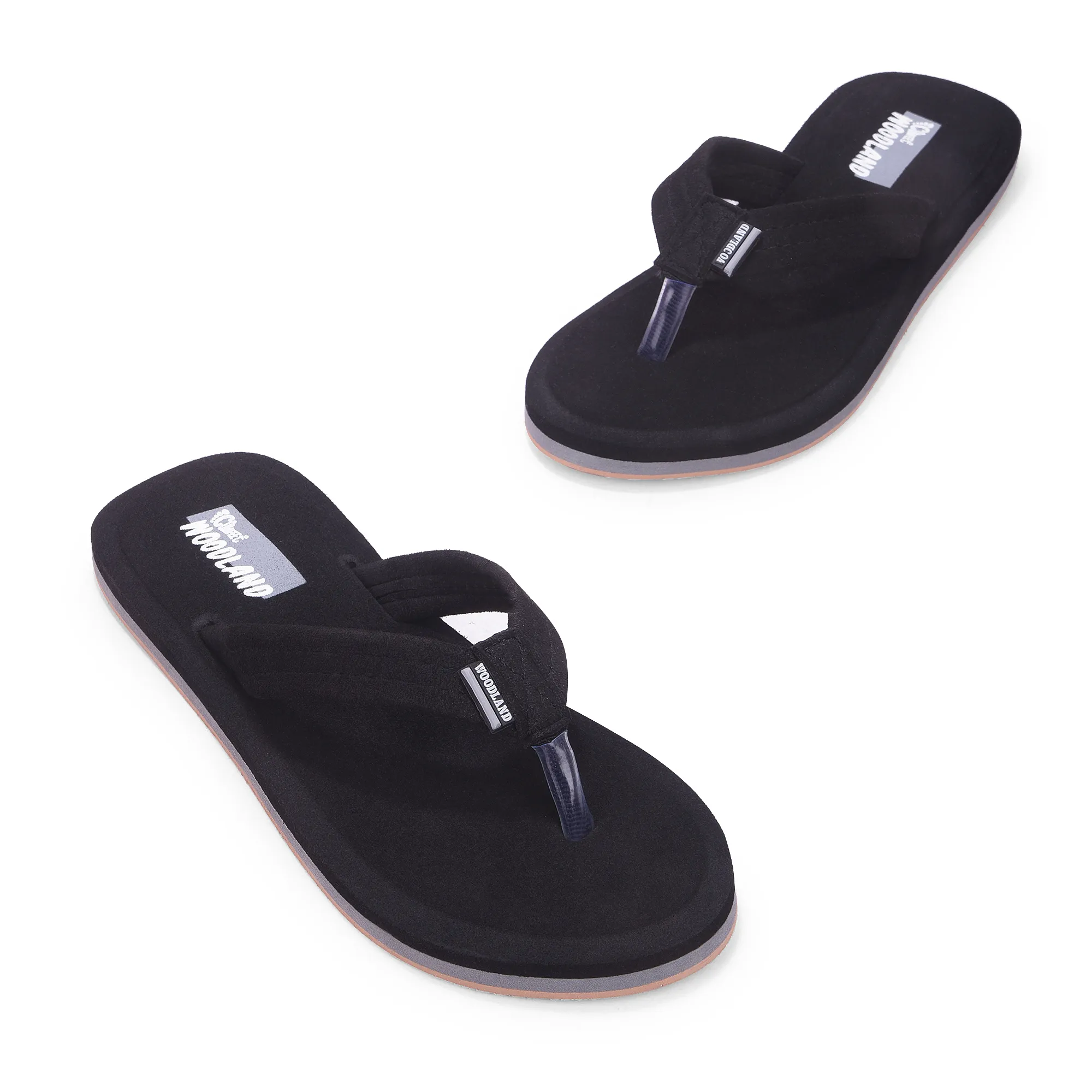 Woodland Women’S Black Comfort Flip-Flop Slippers - Thumbnail 3
