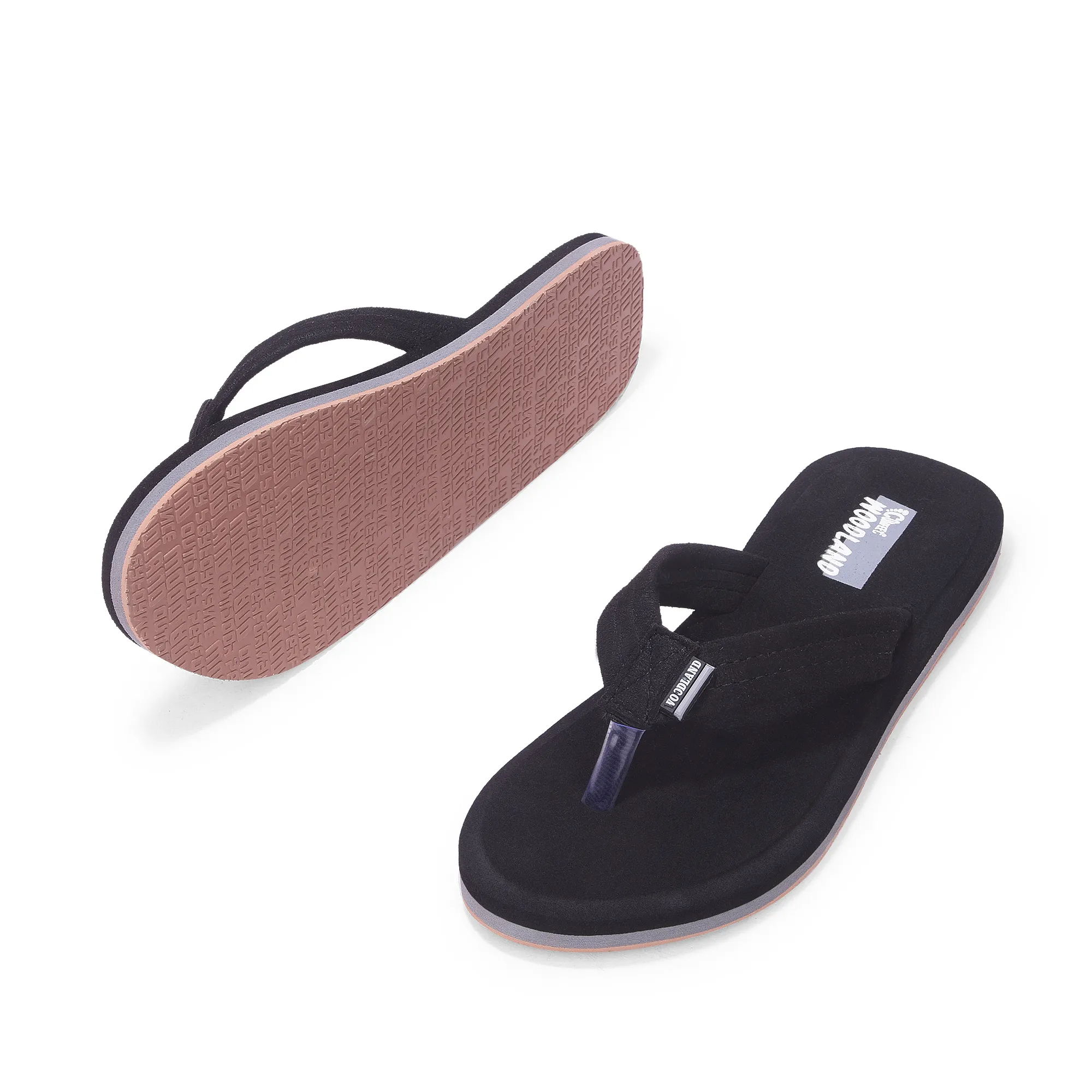 Woodland Women’S Black Comfort Flip-Flop Slippers - Thumbnail 5