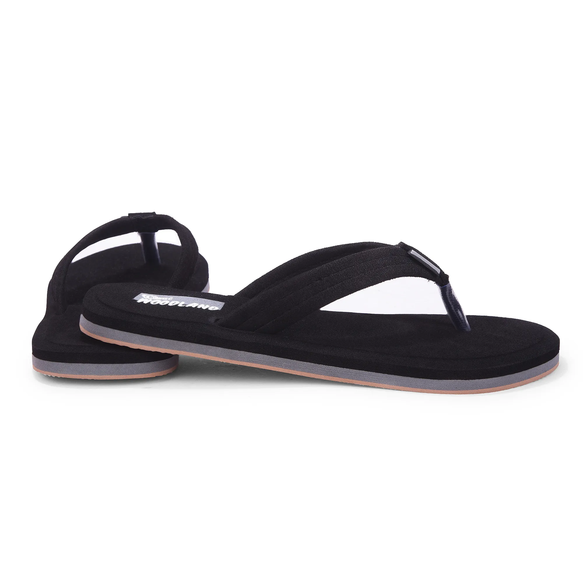 Woodland Women’S Black Comfort Flip-Flop Slippers - Thumbnail 9
