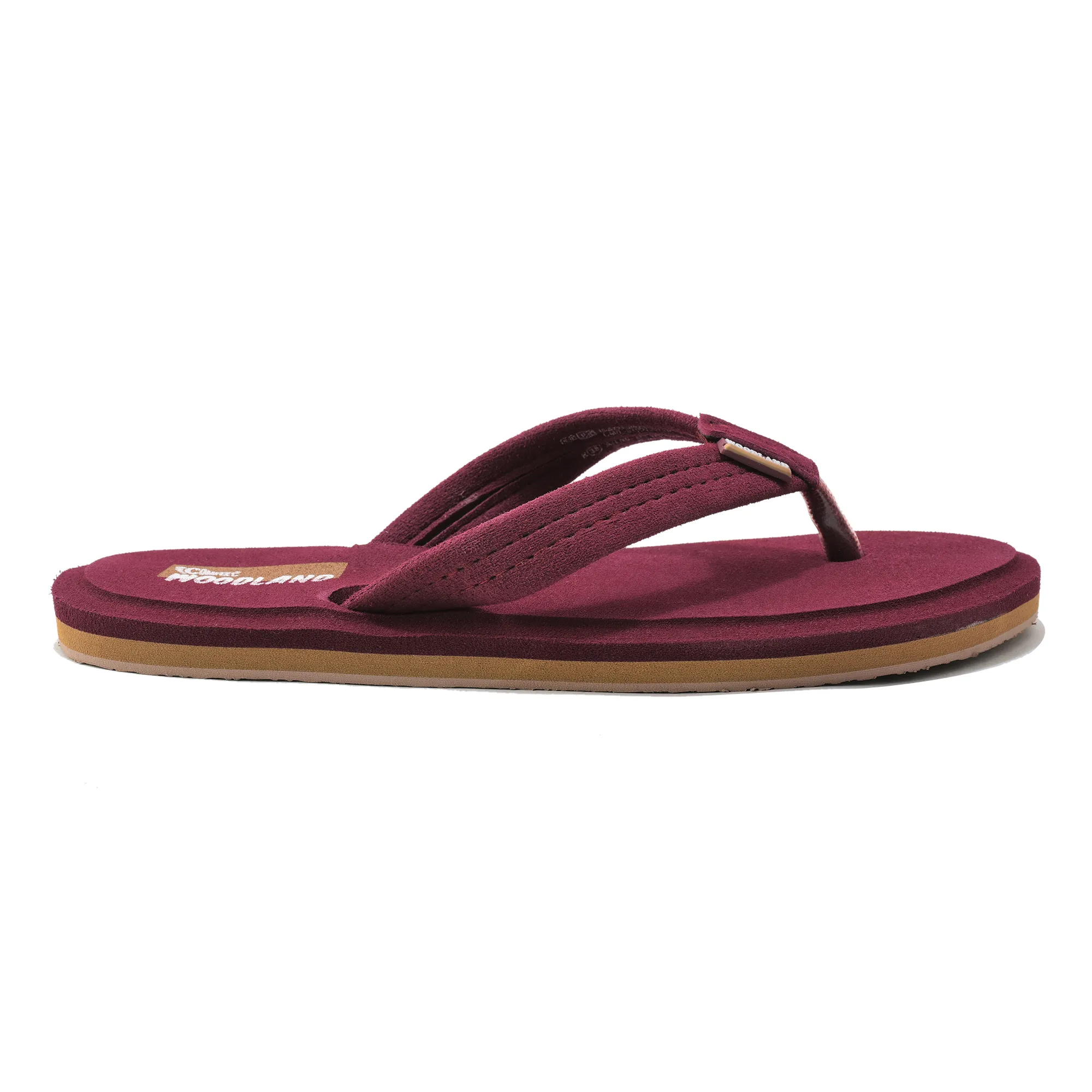 Woodland Women'S Maroon Comfort Flip-Flop Slippers - Thumbnail 2