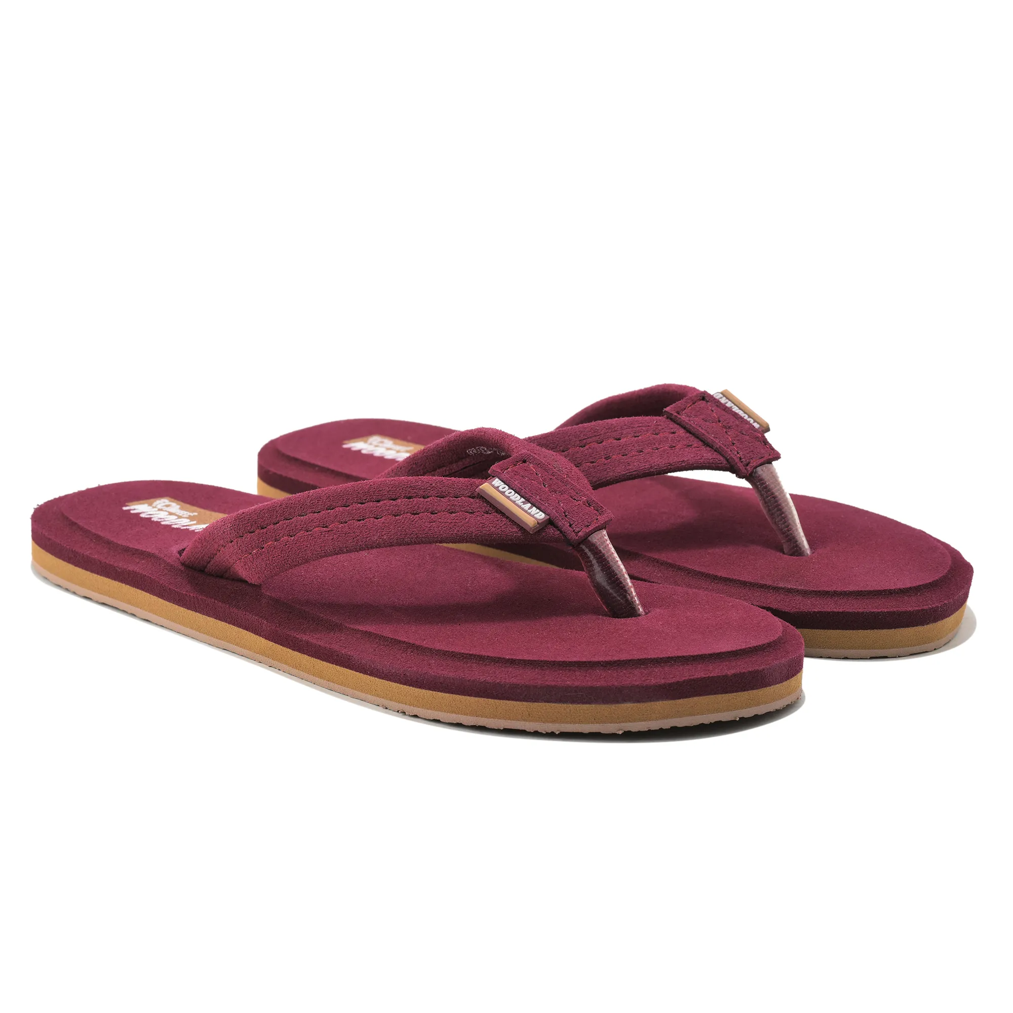 Woodland Women'S Maroon Comfort Flip-Flop Slippers - Thumbnail 8