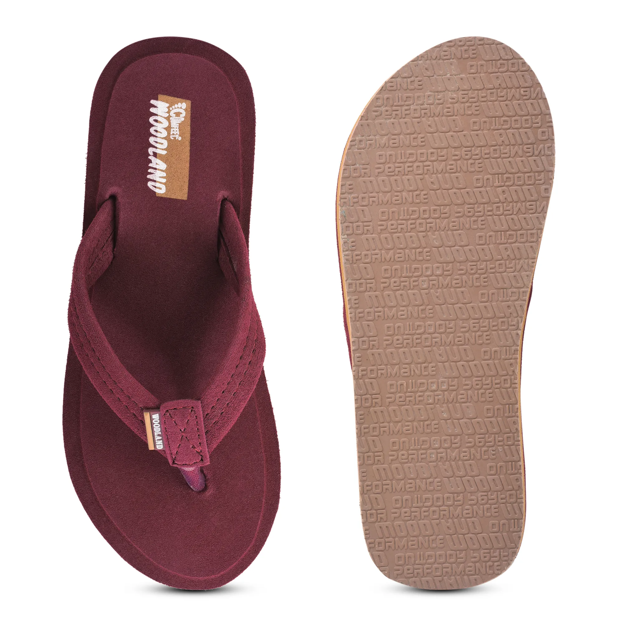 Woodland Women'S Maroon Comfort Flip-Flop Slippers - Thumbnail 9