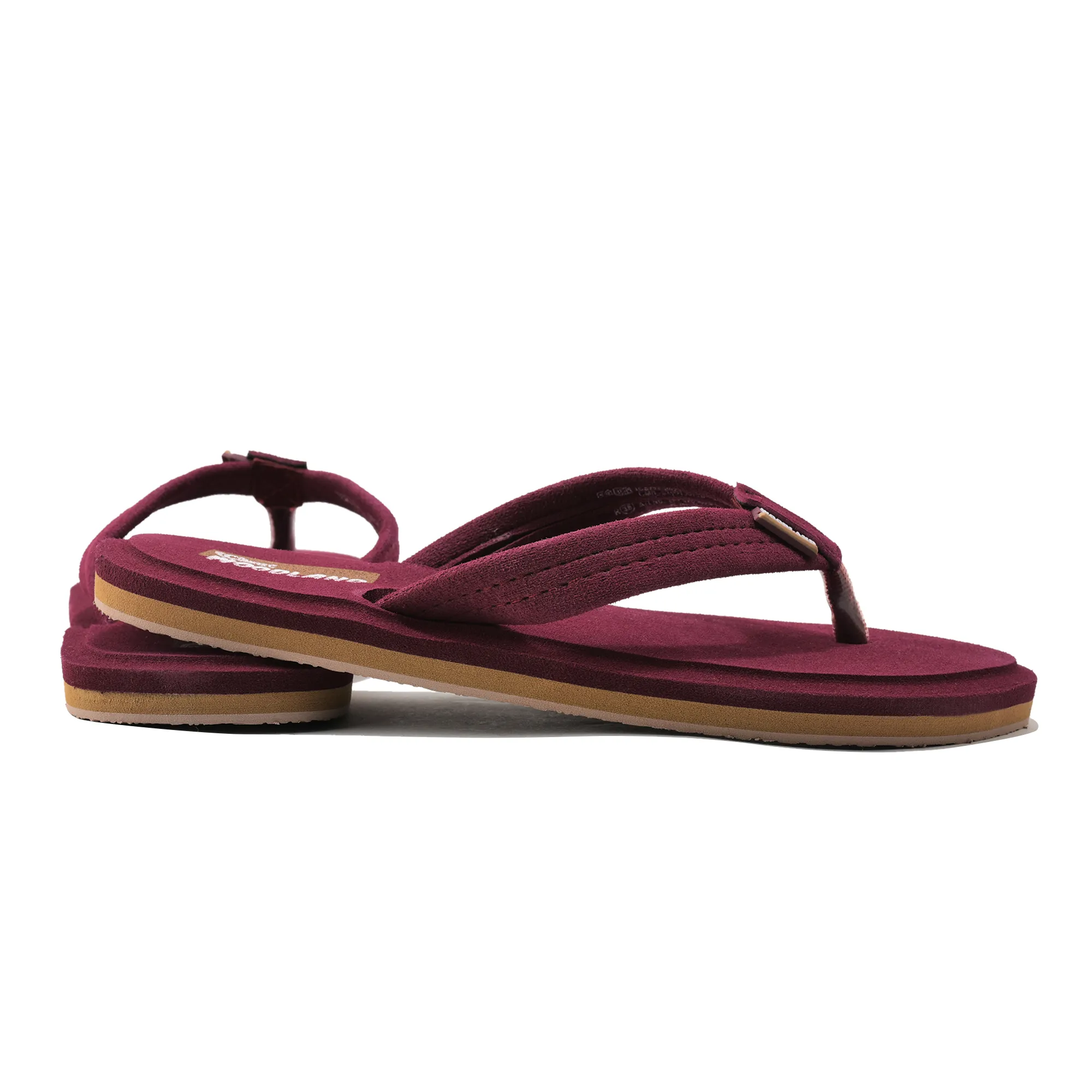 Woodland Women'S Maroon Comfort Flip-Flop Slippers - Thumbnail 10