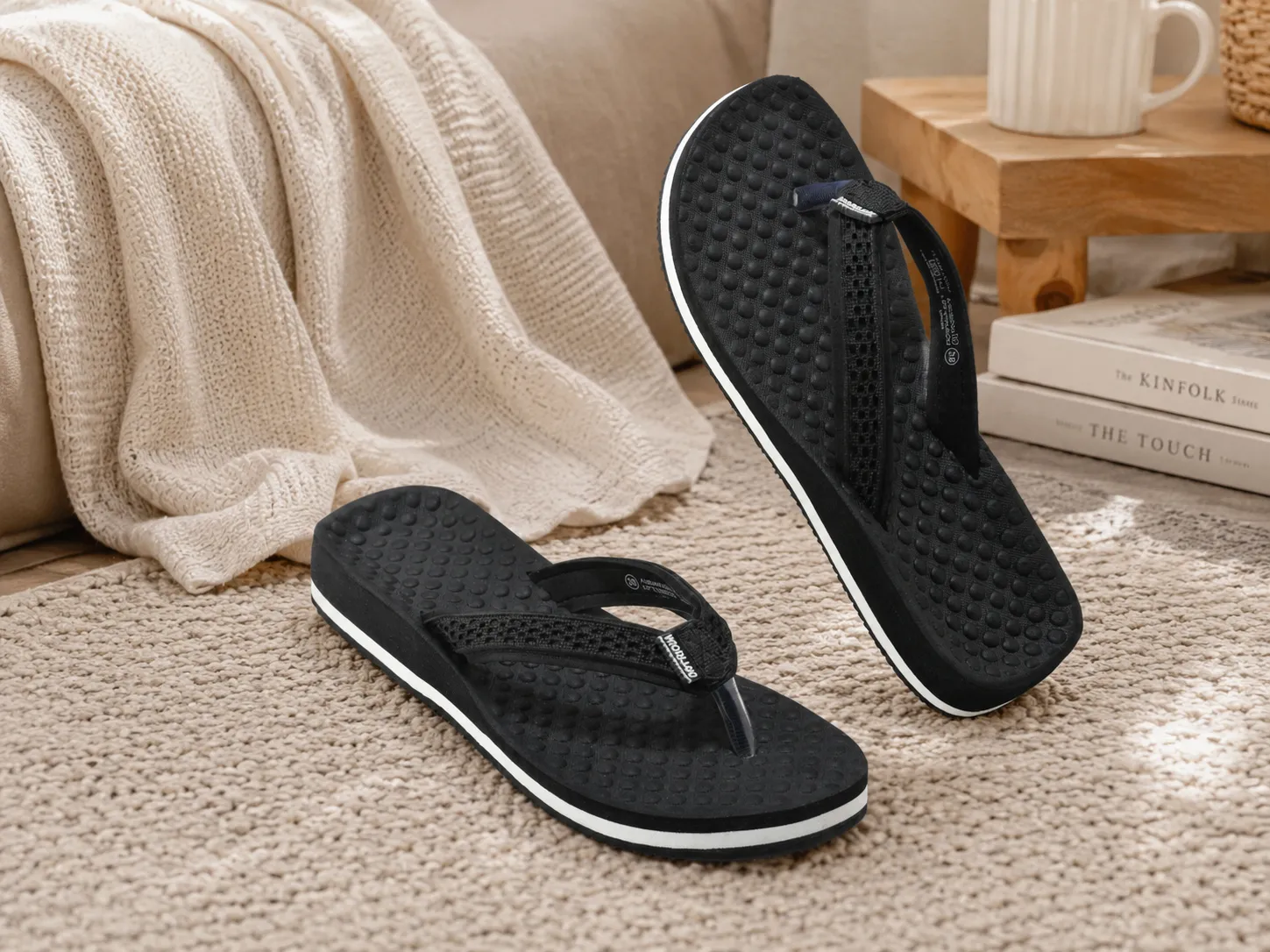 woodland-women-s-black-casual-comfort-flip-flop-slippers