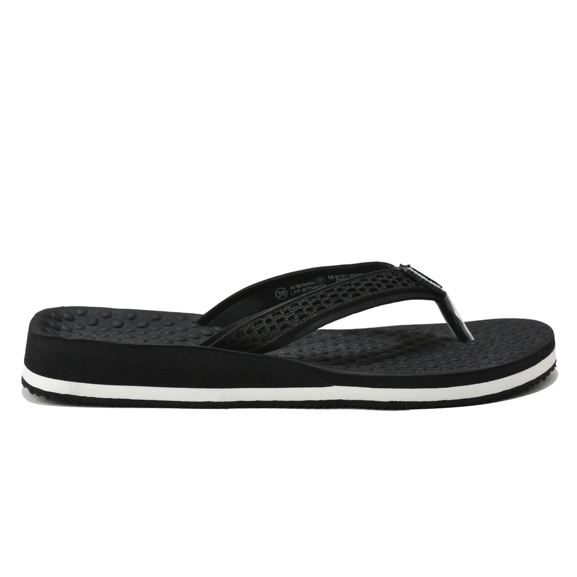 Woodland Women'S Black Casual Comfort Flip-Flop Slippers - Thumbnail 2