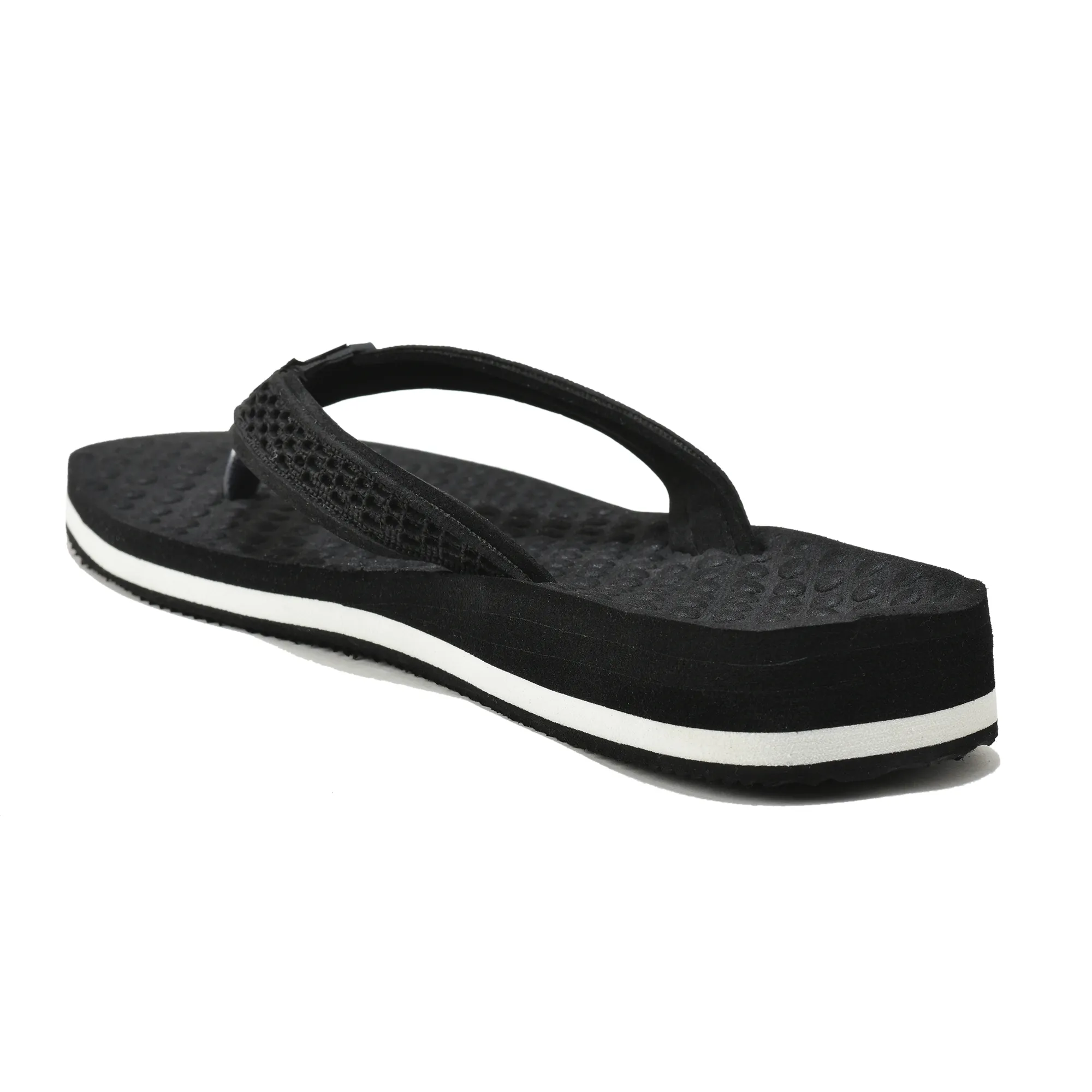 Woodland Women'S Black Casual Comfort Flip-Flop Slippers - Thumbnail 7