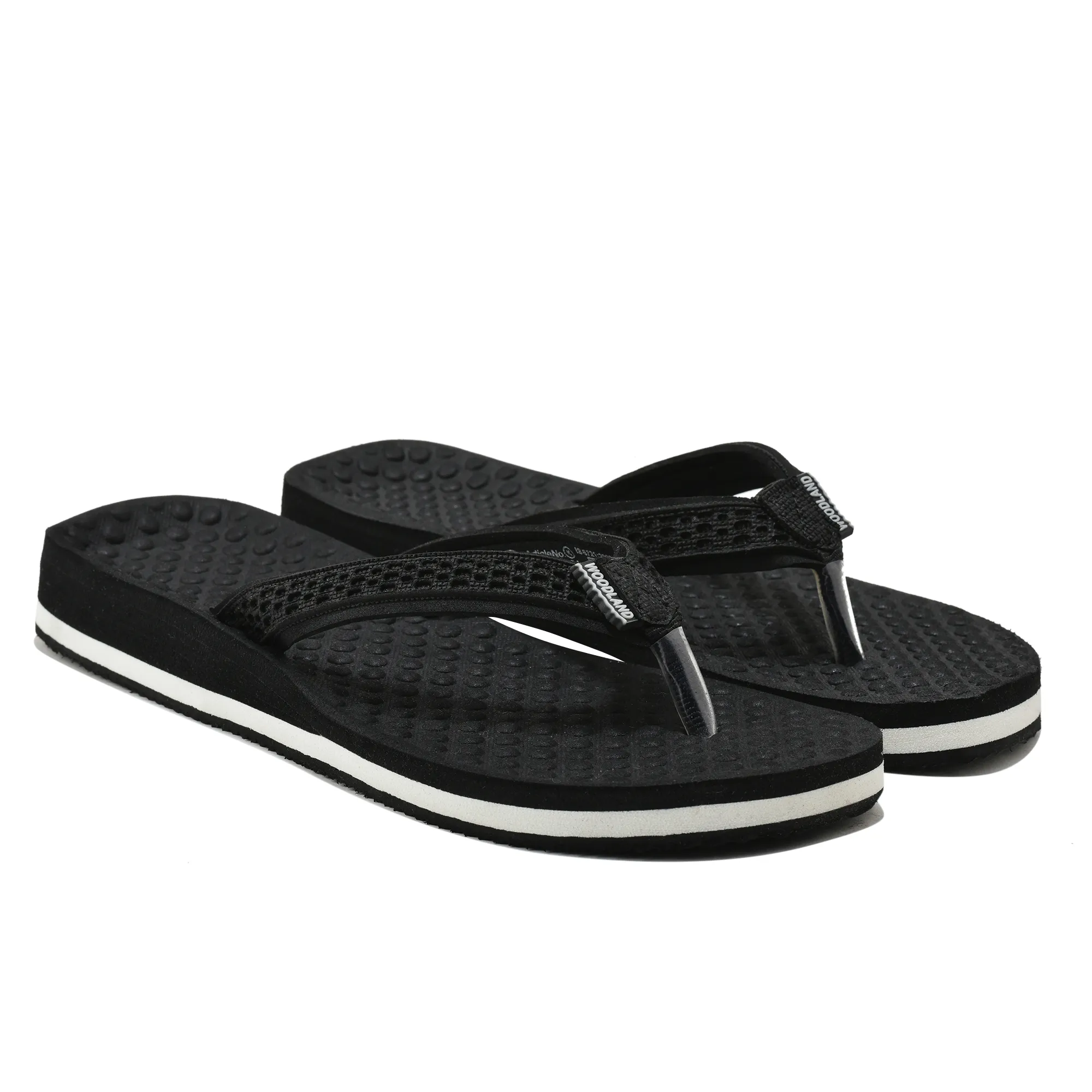 Woodland Women'S Black Casual Comfort Flip-Flop Slippers - Thumbnail 8