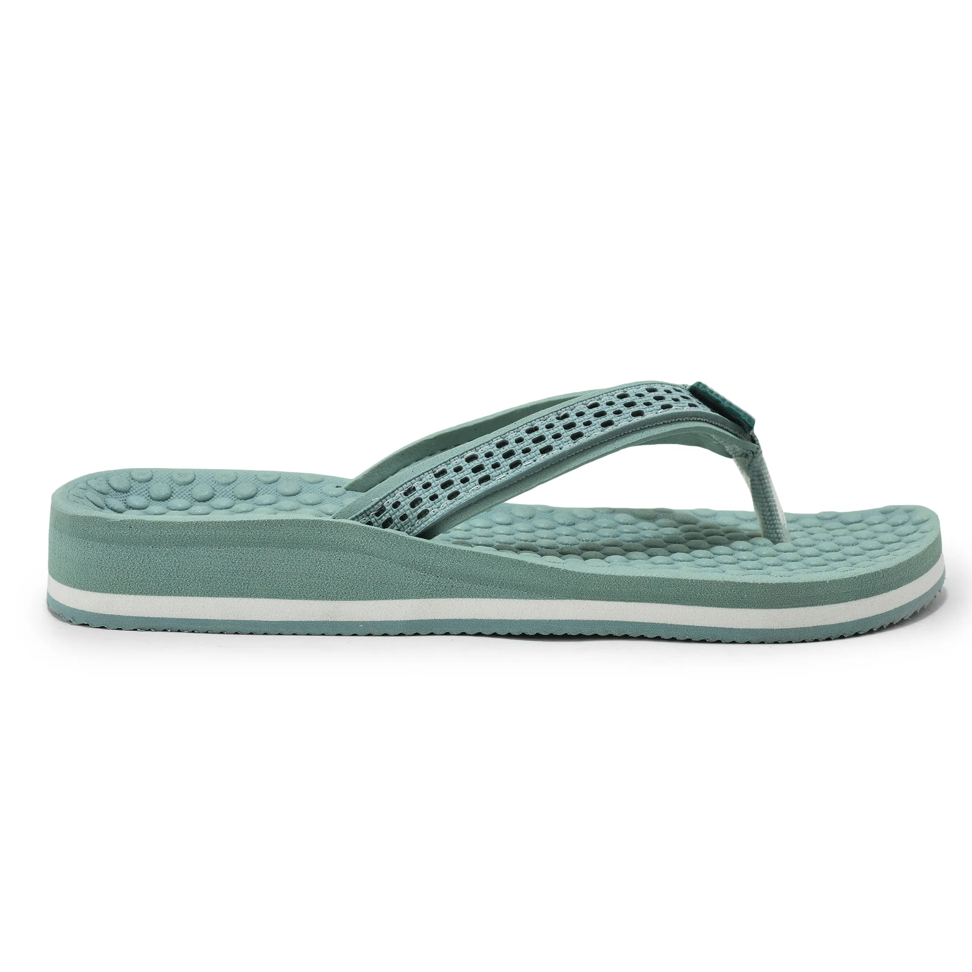 Woodland Women'S Mint Casual Comfort Flip-Flop Slippers - Thumbnail 2