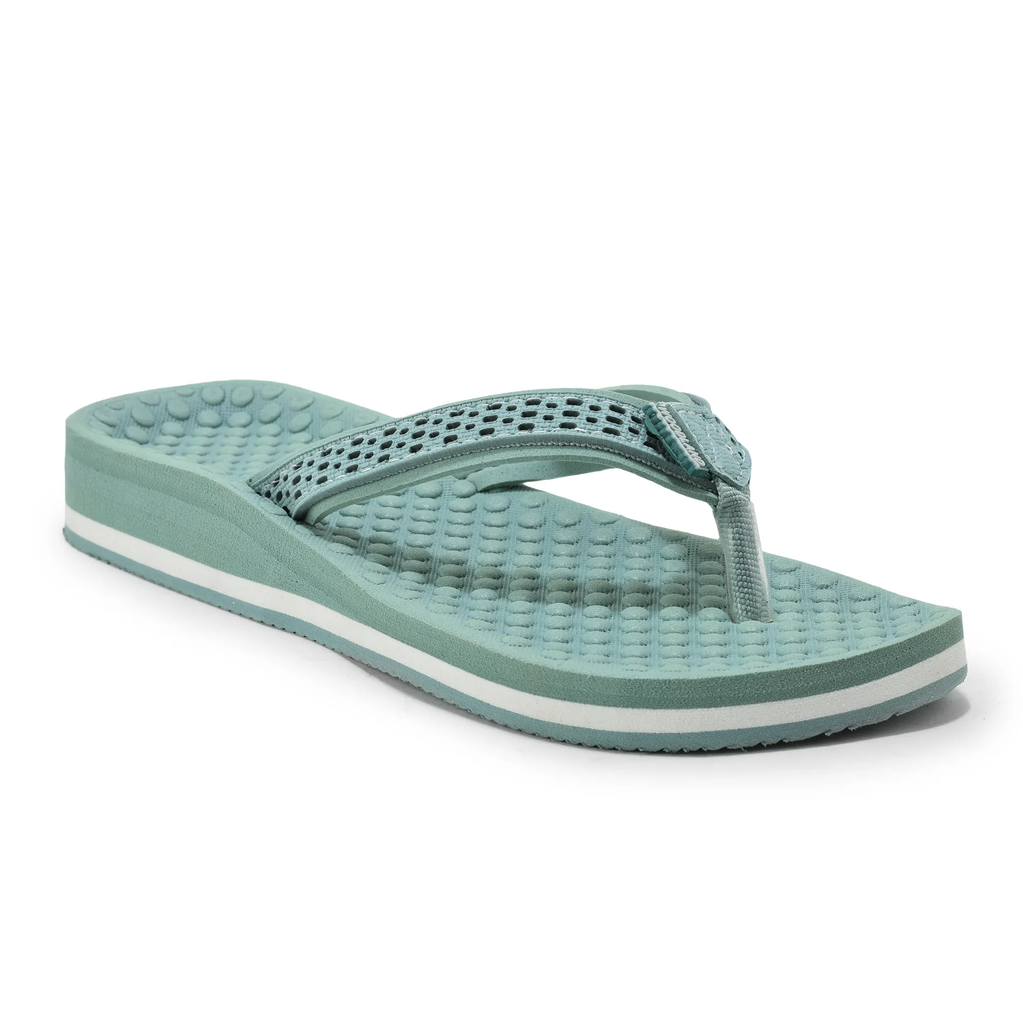 Woodland Women'S Mint Casual Comfort Flip-Flop Slippers - Thumbnail 3