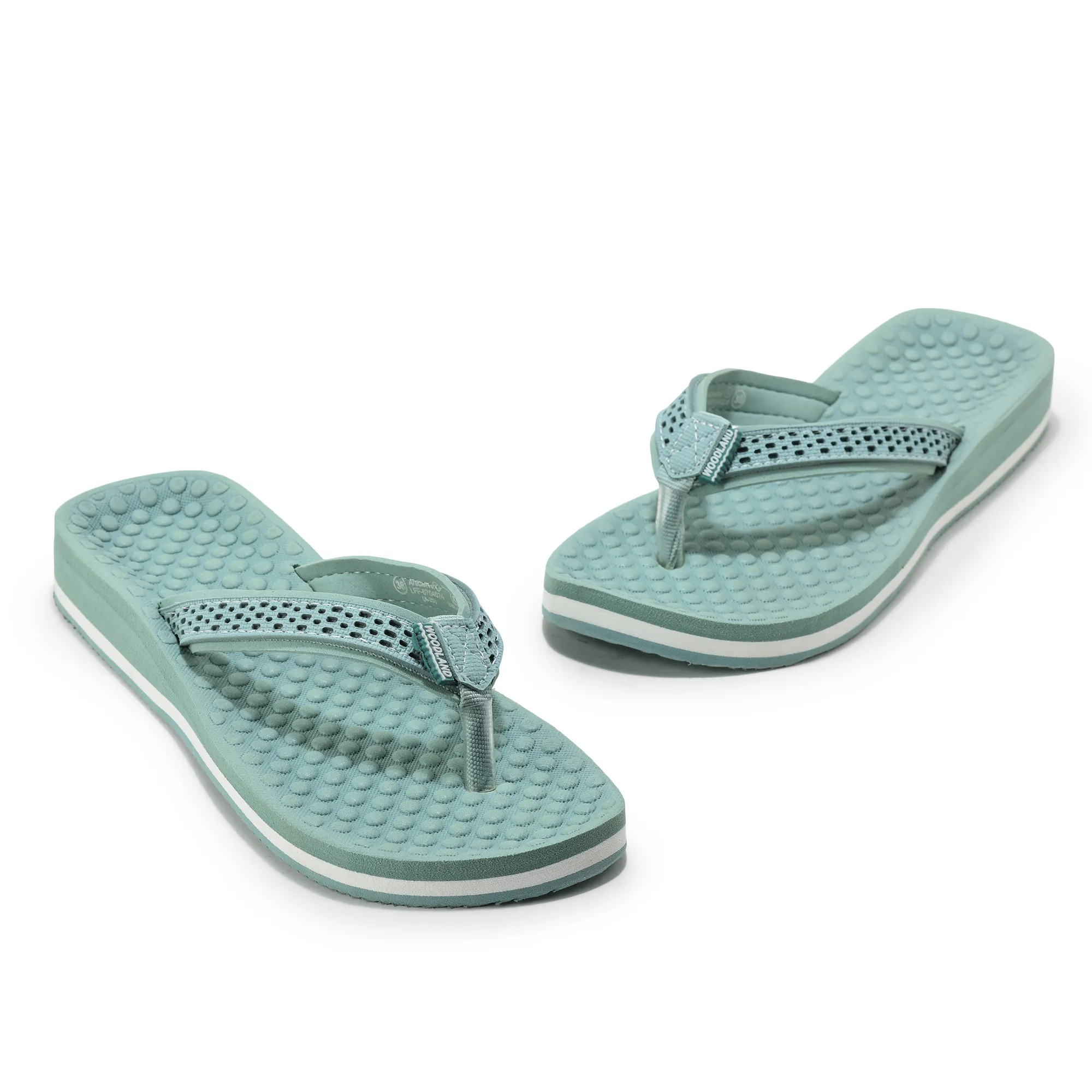 Woodland Women'S Mint Casual Comfort Flip-Flop Slippers - Thumbnail 4