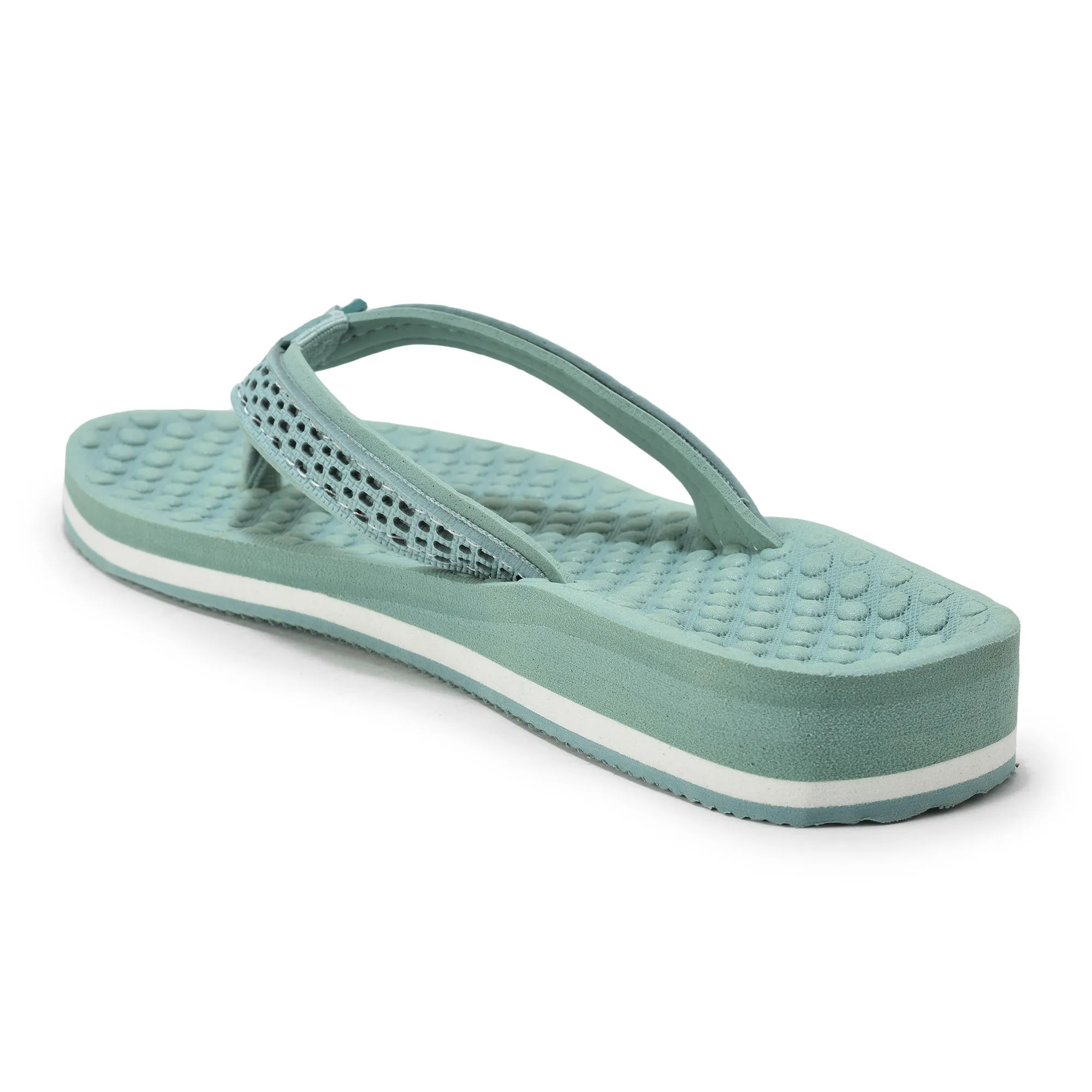 Woodland Women'S Mint Casual Comfort Flip-Flop Slippers - Thumbnail 7