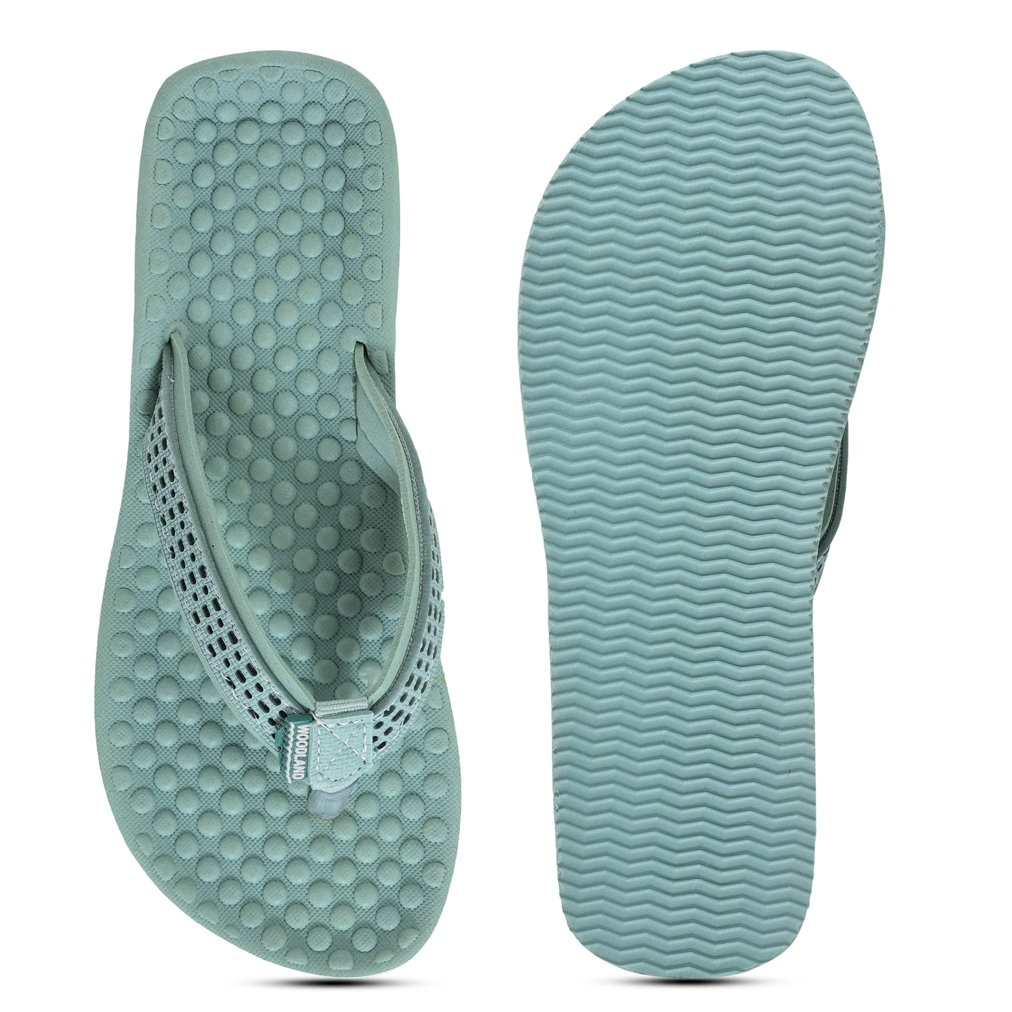 Woodland Women'S Mint Casual Comfort Flip-Flop Slippers - Thumbnail 9