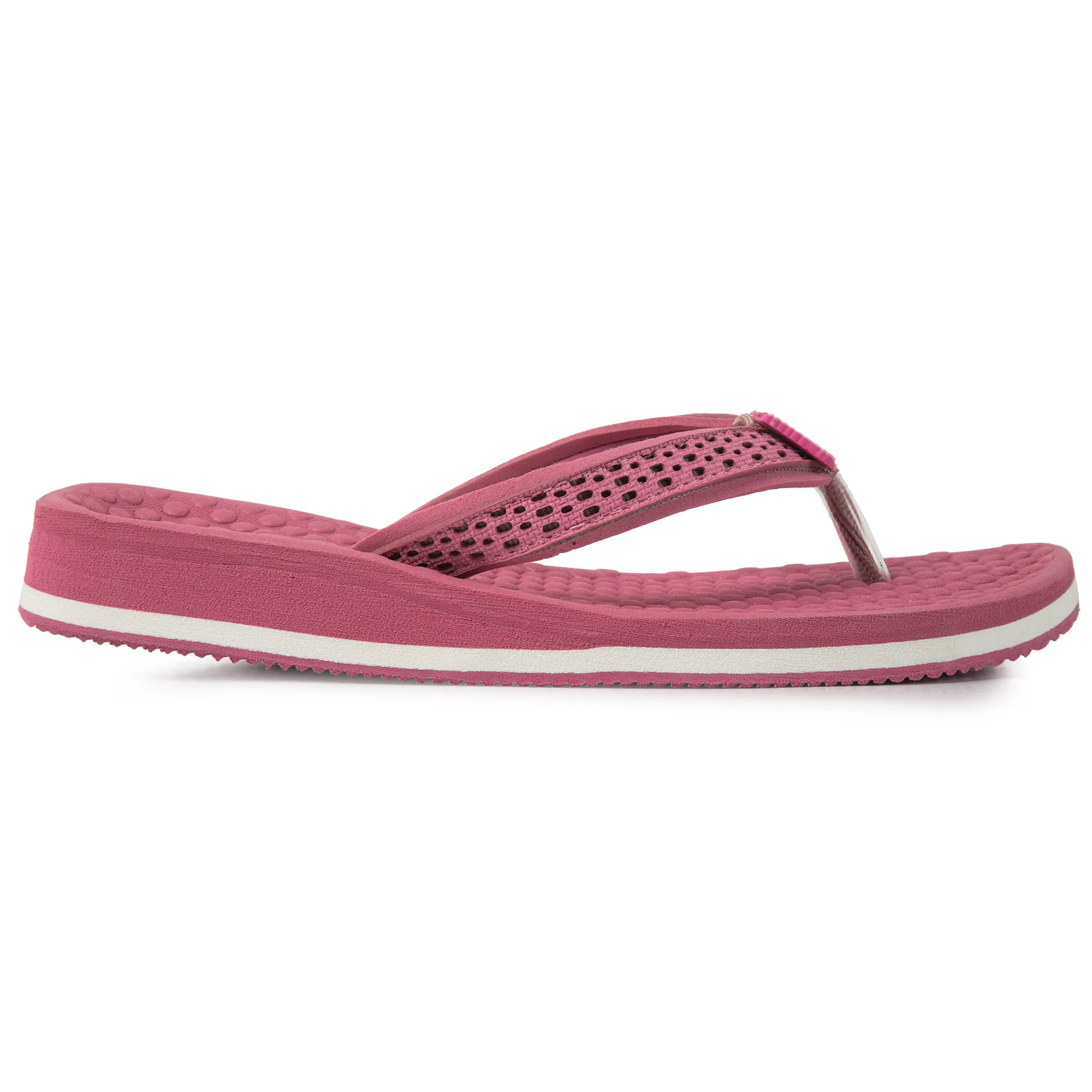 Woodland Women’S Pink Casual Comfort Flip-Flop Slippers - Thumbnail 2