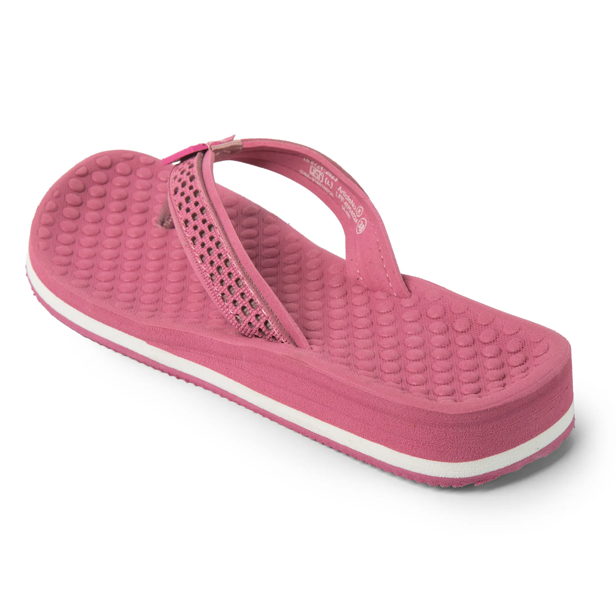 Woodland Women’S Pink Casual Comfort Flip-Flop Slippers - Thumbnail 7
