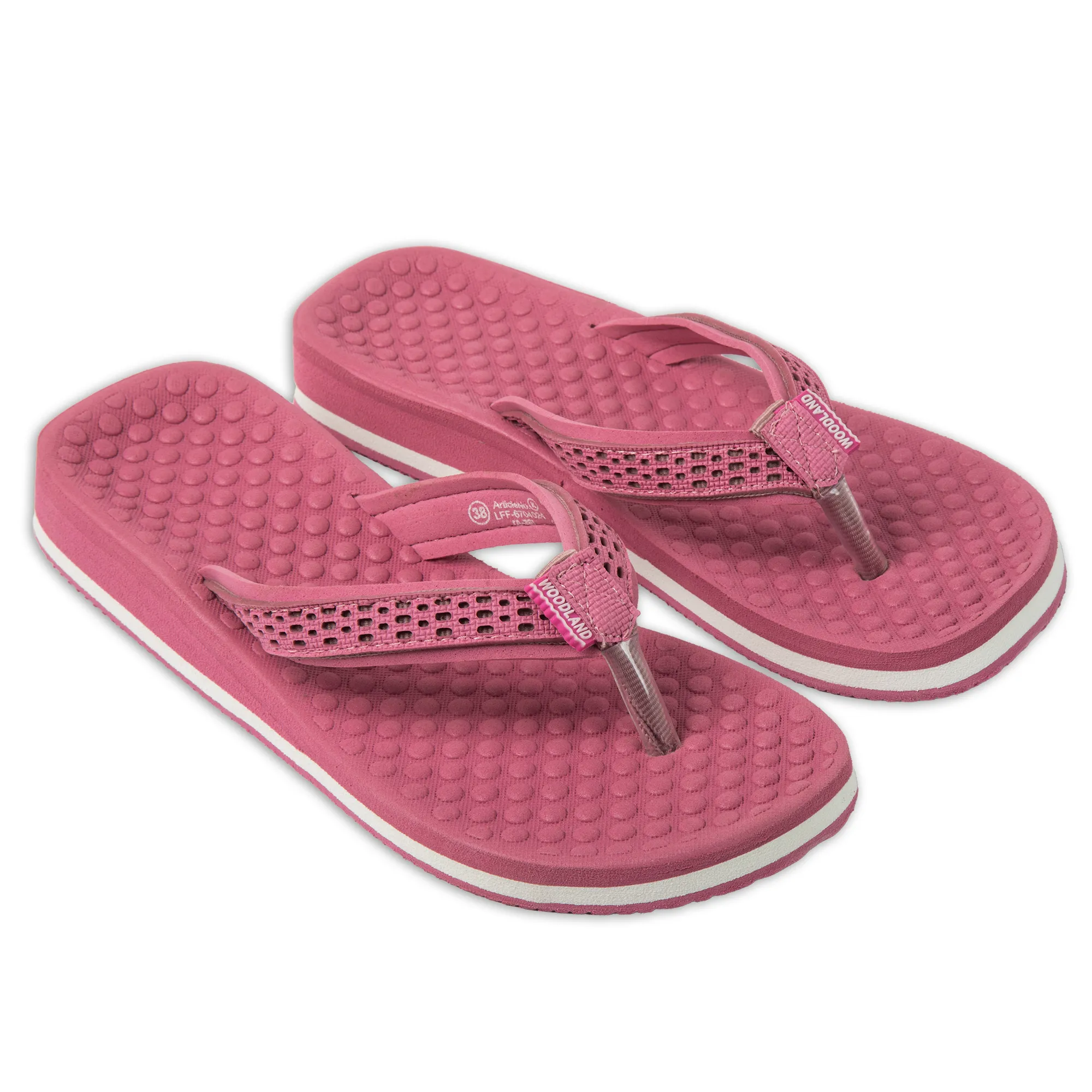 Woodland Women’S Pink Casual Comfort Flip-Flop Slippers - Thumbnail 8