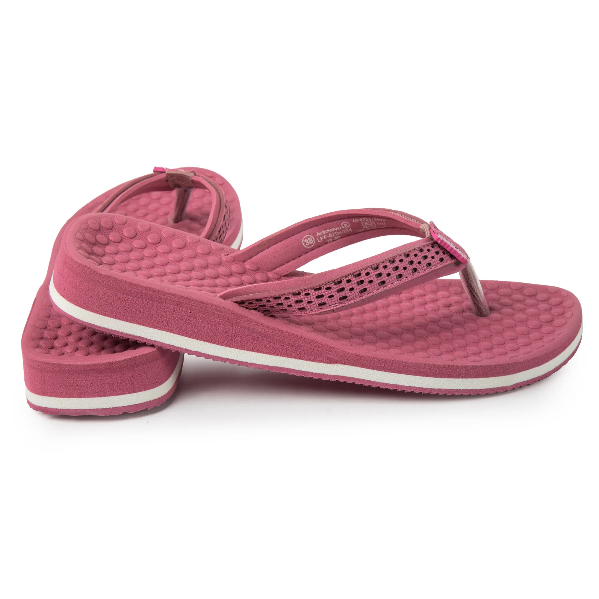 Woodland Women’S Pink Casual Comfort Flip-Flop Slippers - Thumbnail 10