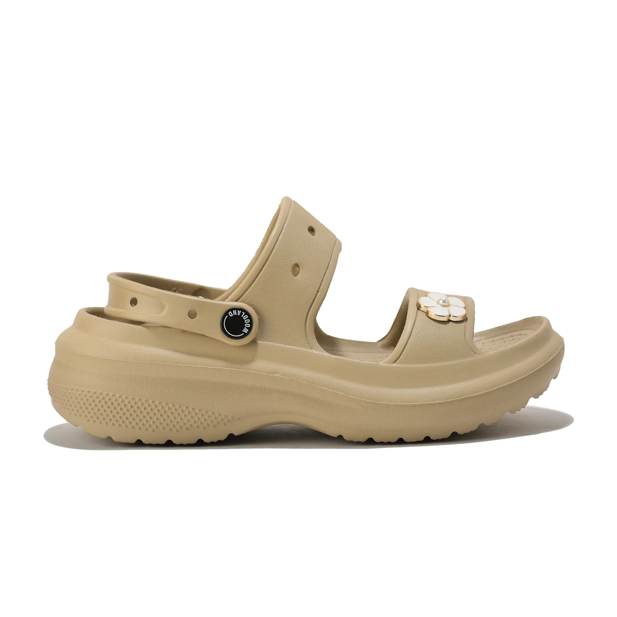 Woodland Women Beige EVA Floral Comfort Slides - Thumbnail 2