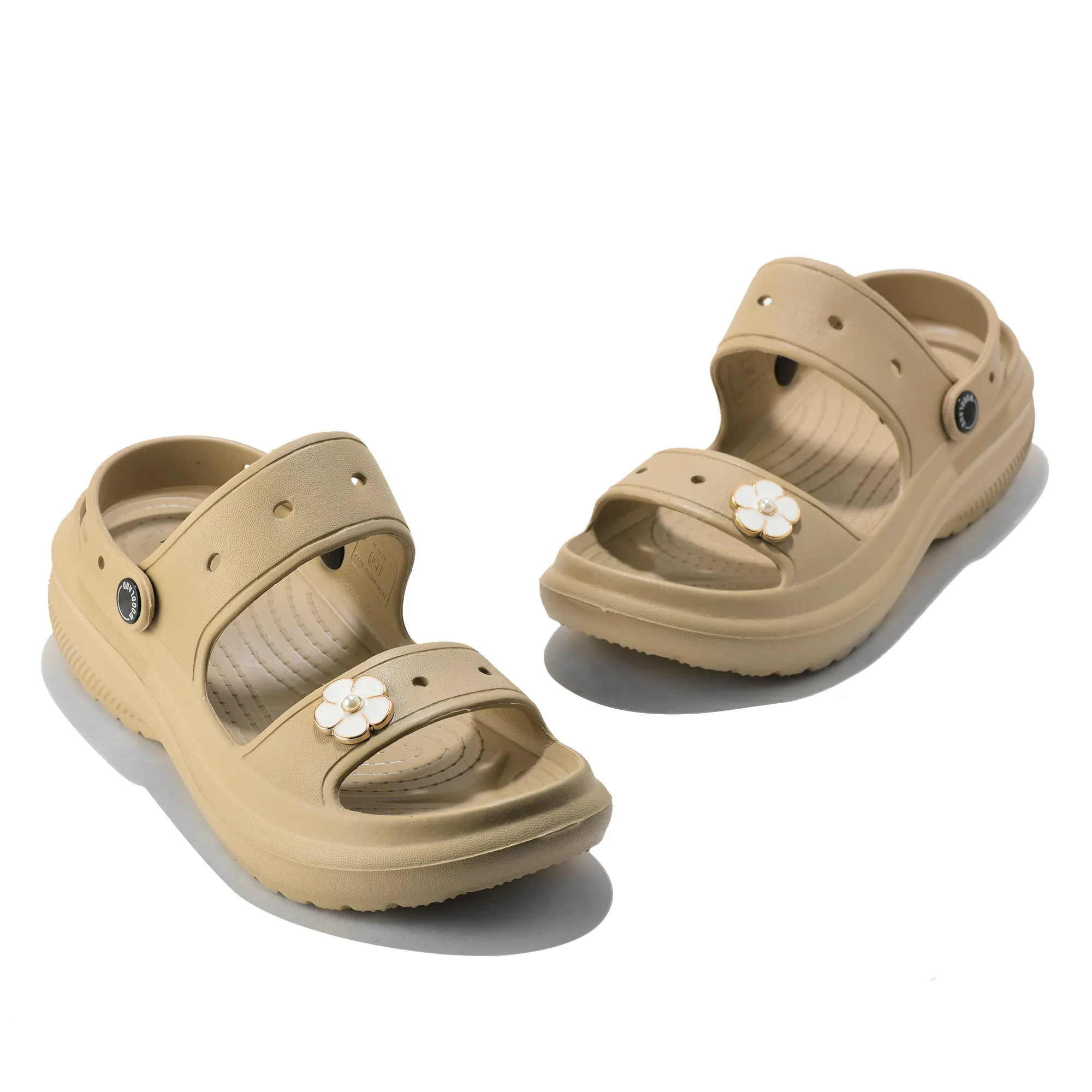 Woodland Women Beige EVA Floral Comfort Slides - Thumbnail 4