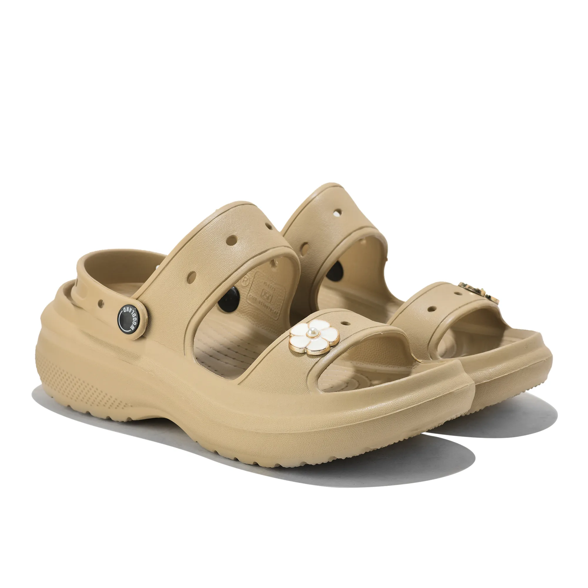 Woodland Women Beige EVA Floral Comfort Slides - Thumbnail 8