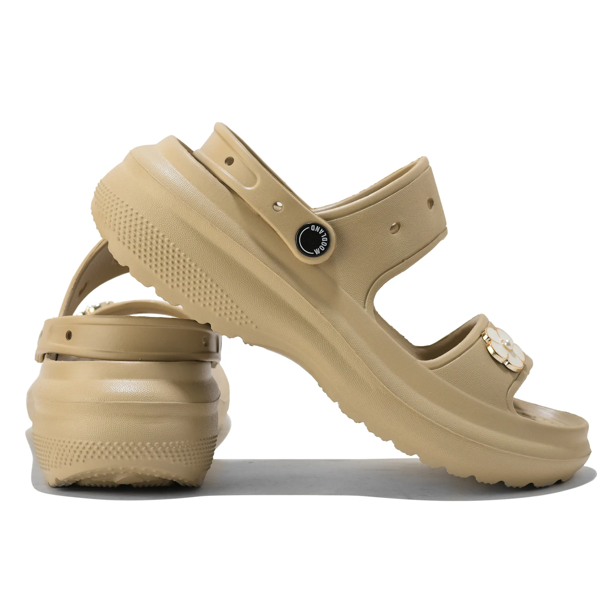 Woodland Women Beige EVA Floral Comfort Slides - Thumbnail 10