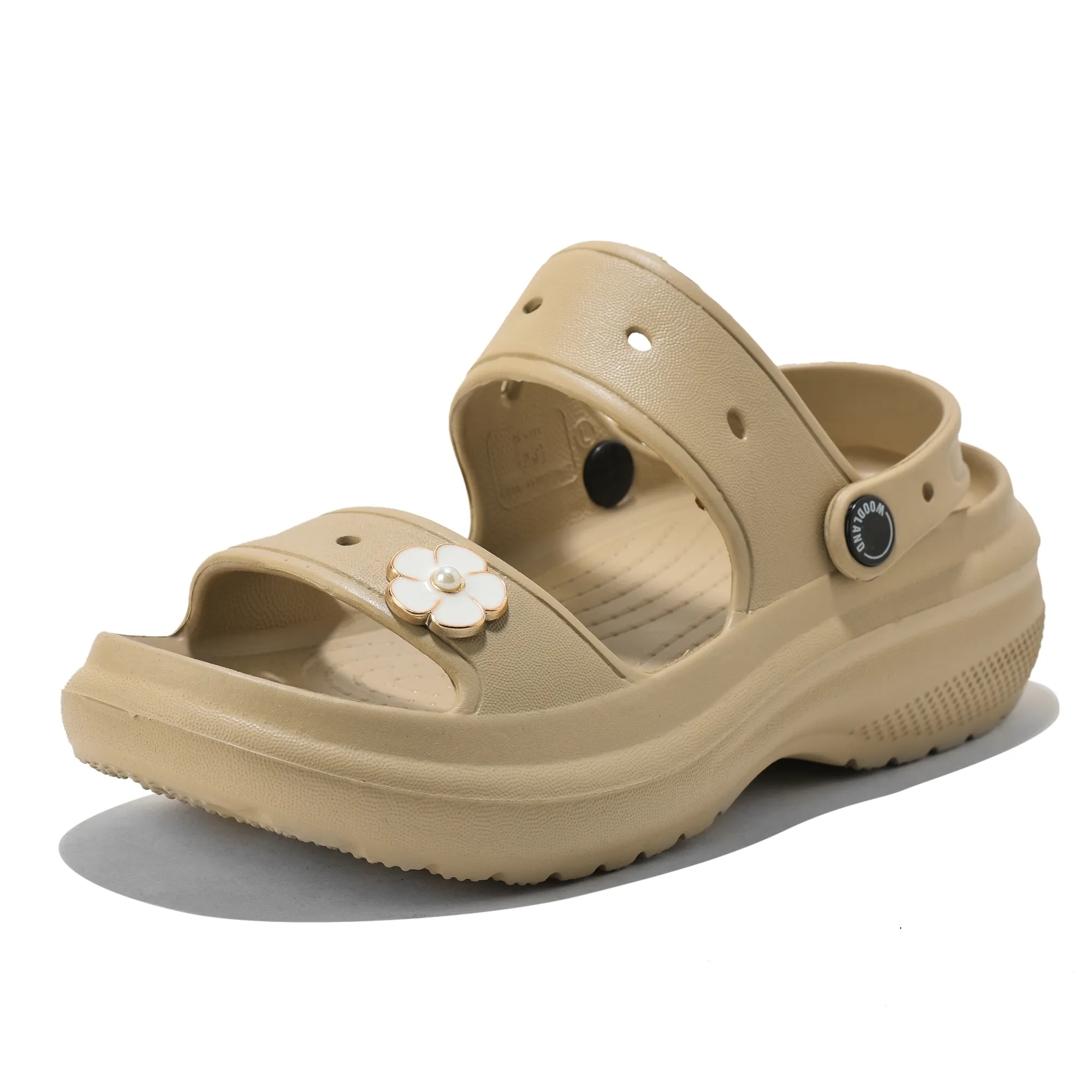 Woodland Women Beige EVA Floral Comfort Slides - Thumbnail 11