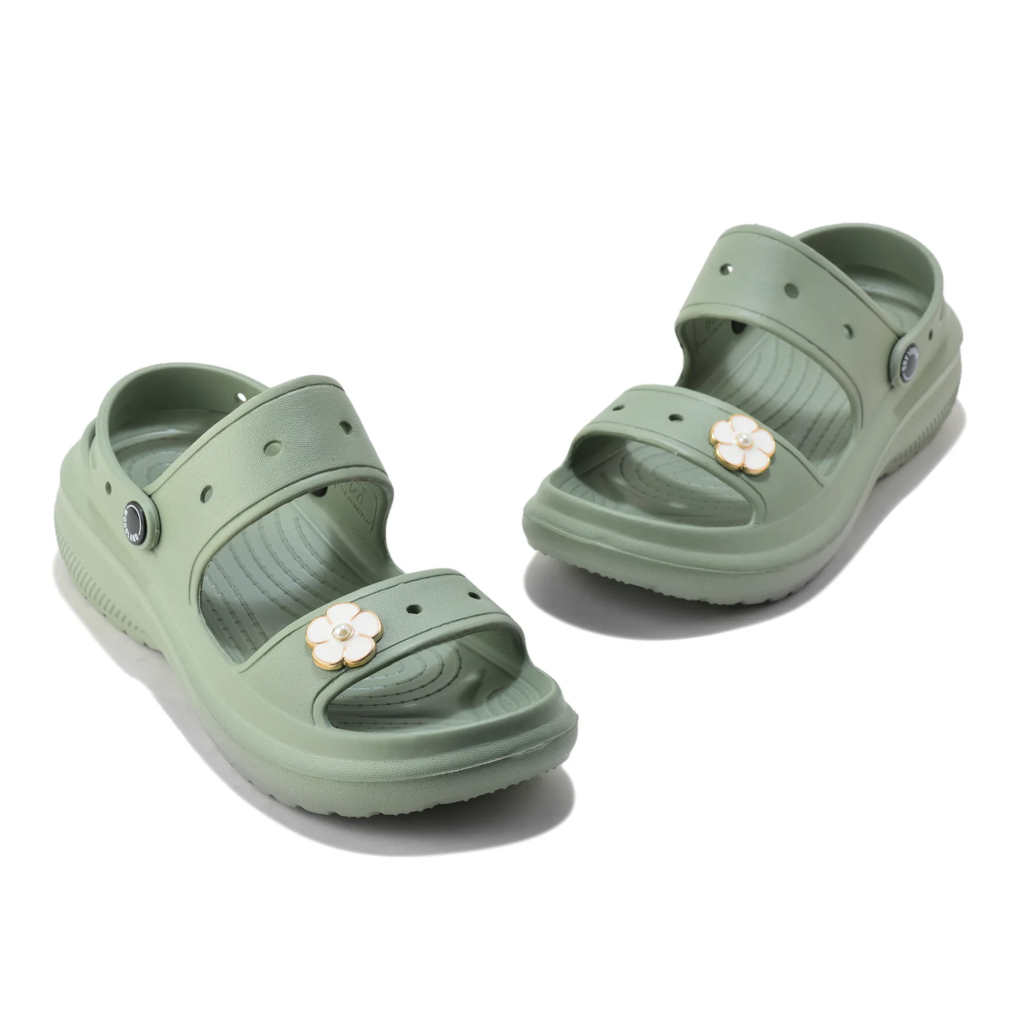 Woodland Women Sage Green EVA Floral Comfort Slides - Thumbnail 5