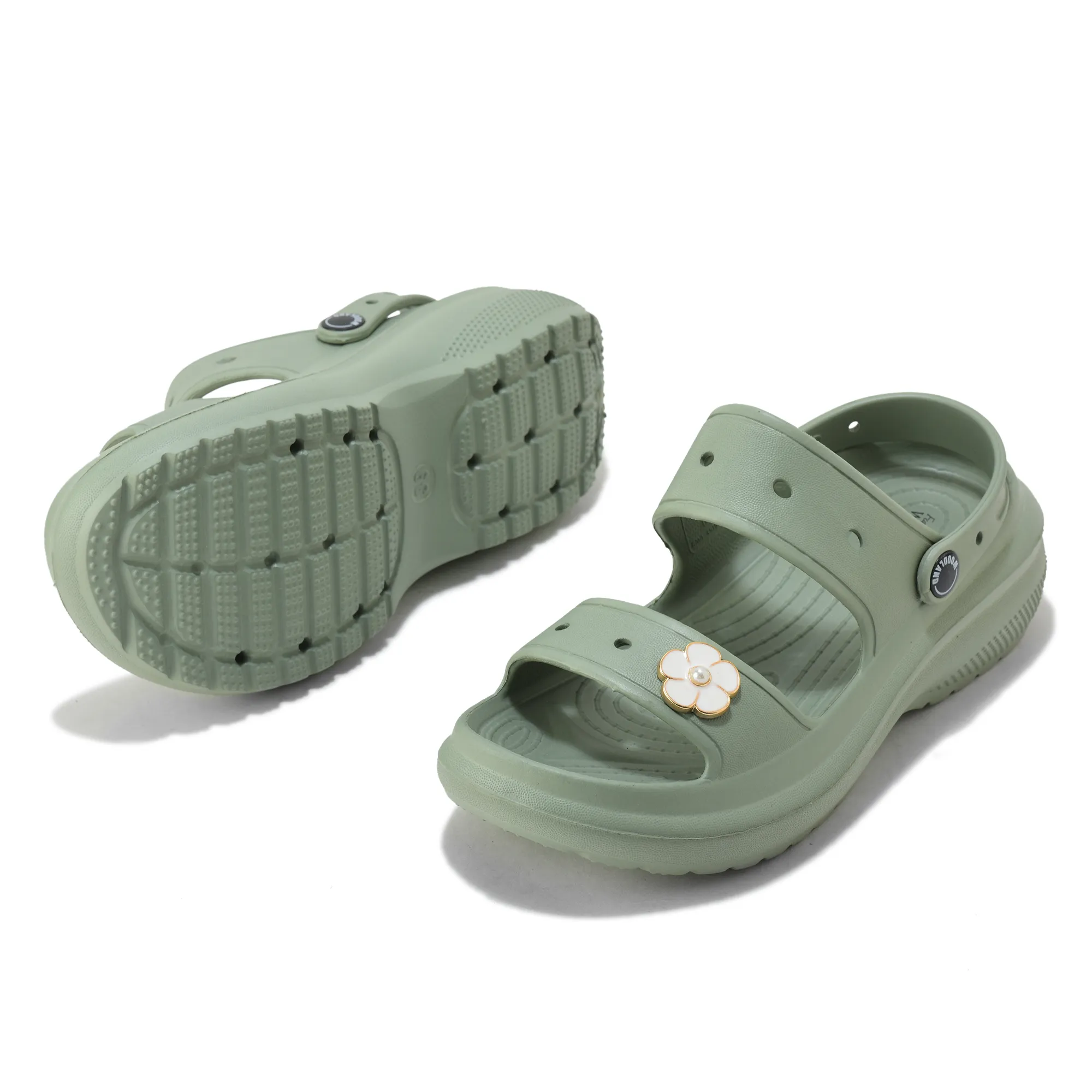 Woodland Women Sage Green EVA Floral Comfort Slides - Thumbnail 7