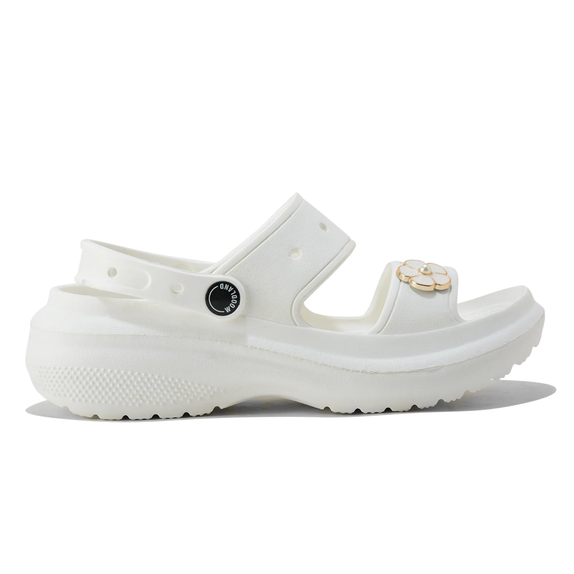 Woodland Women White EVA Floral Comfort Slides - Thumbnail 2